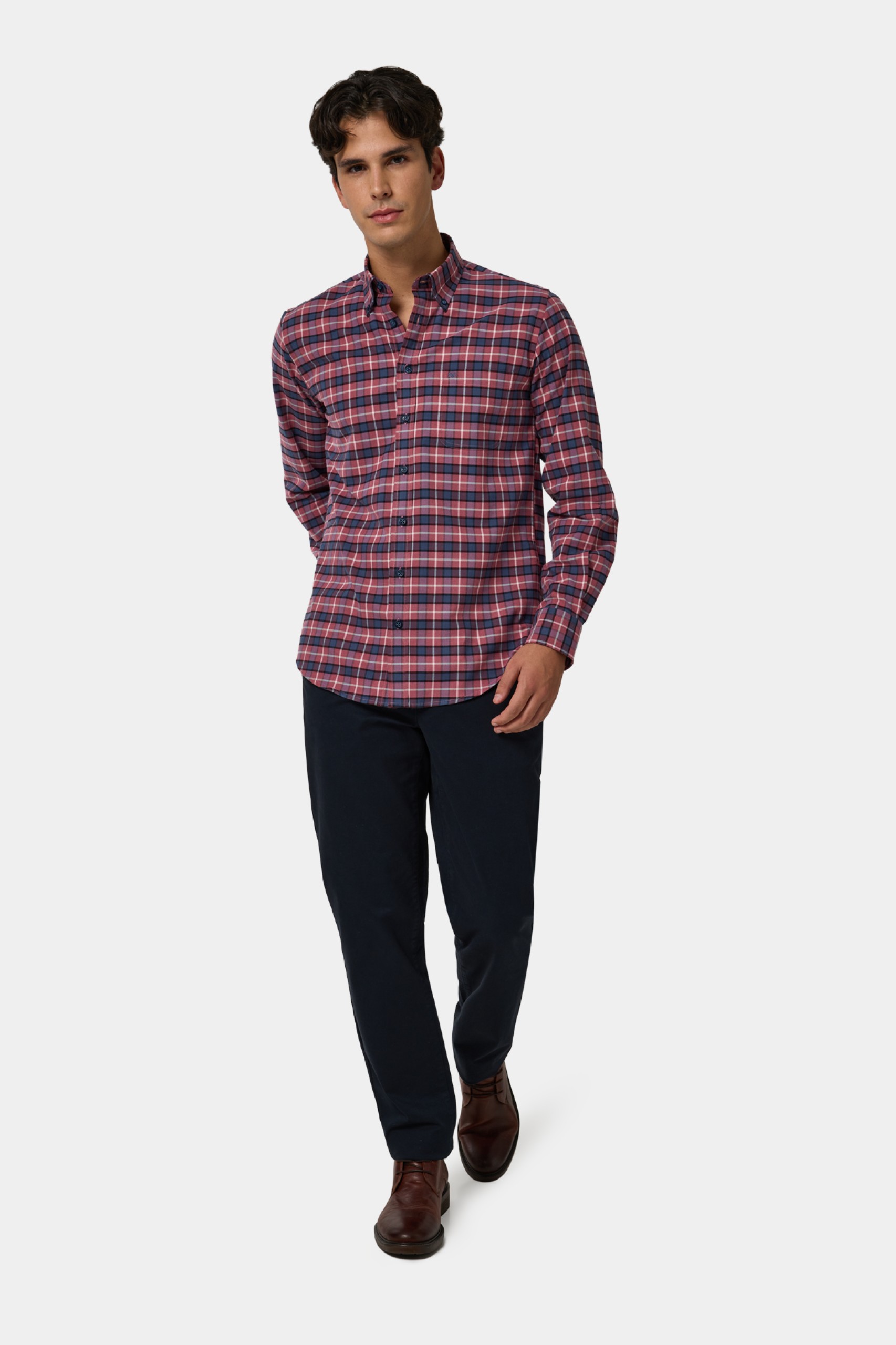 Camisa de cuadros de corte regular