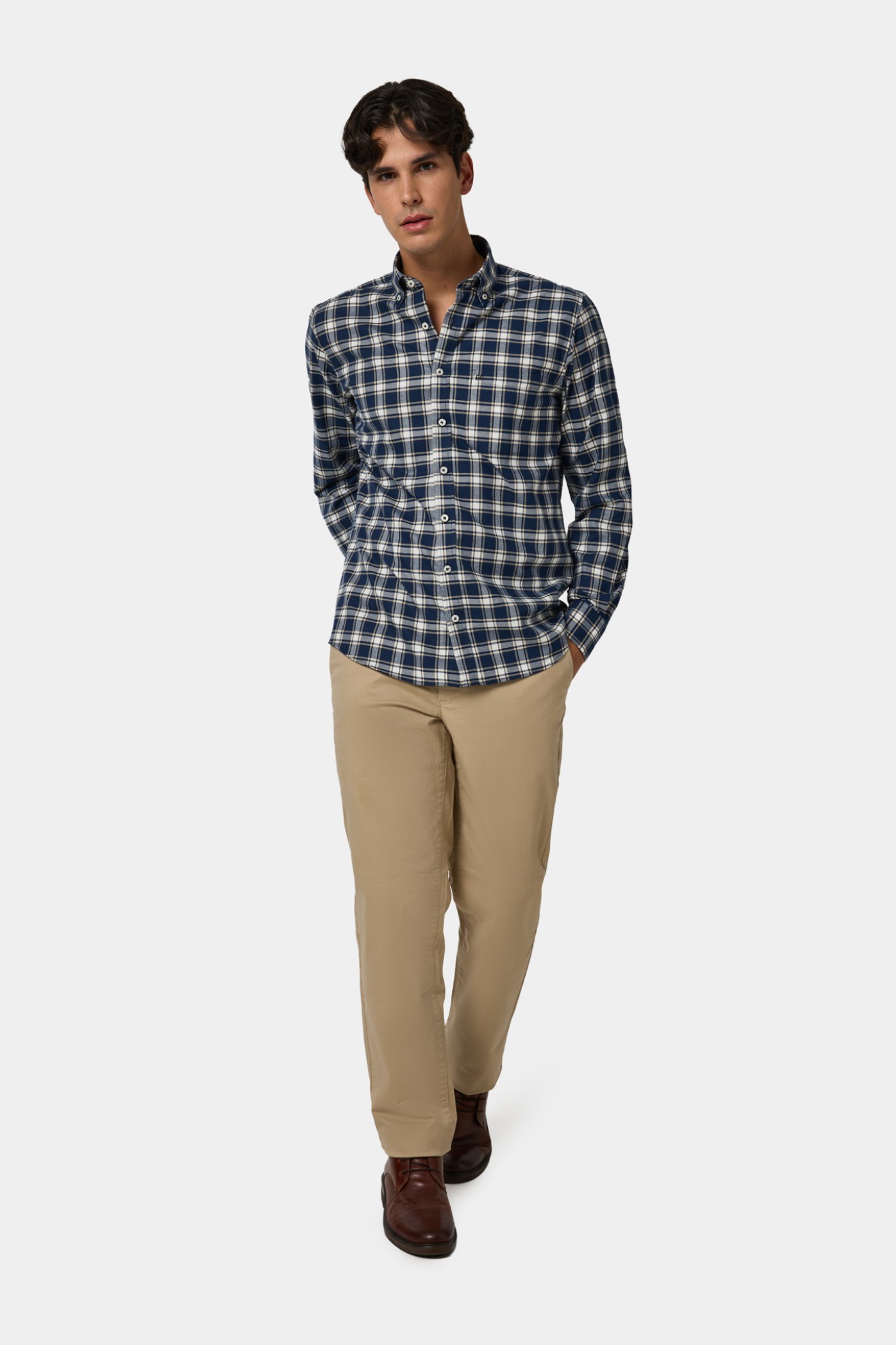 Camisa de cuadros de corte regular