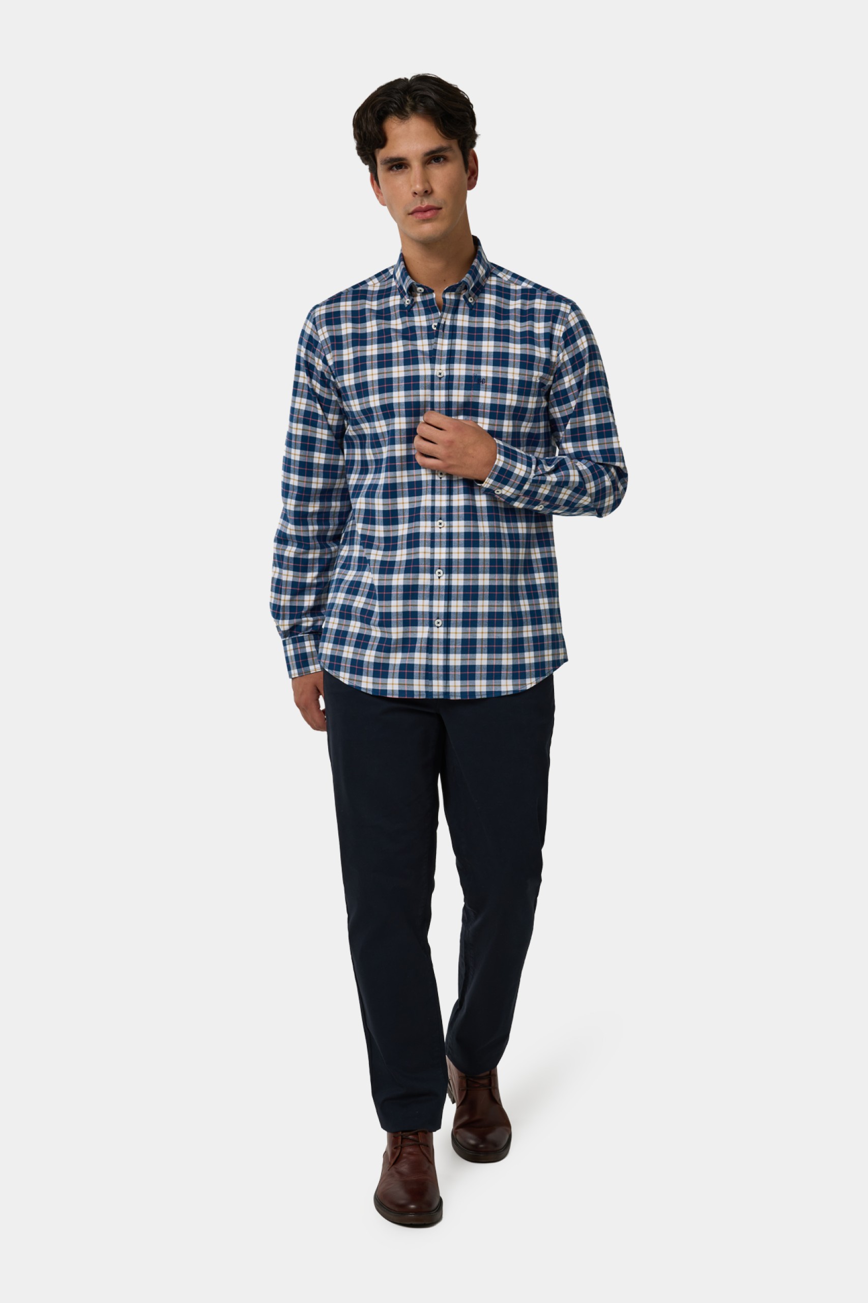 Camisa de cuadros de corte regular