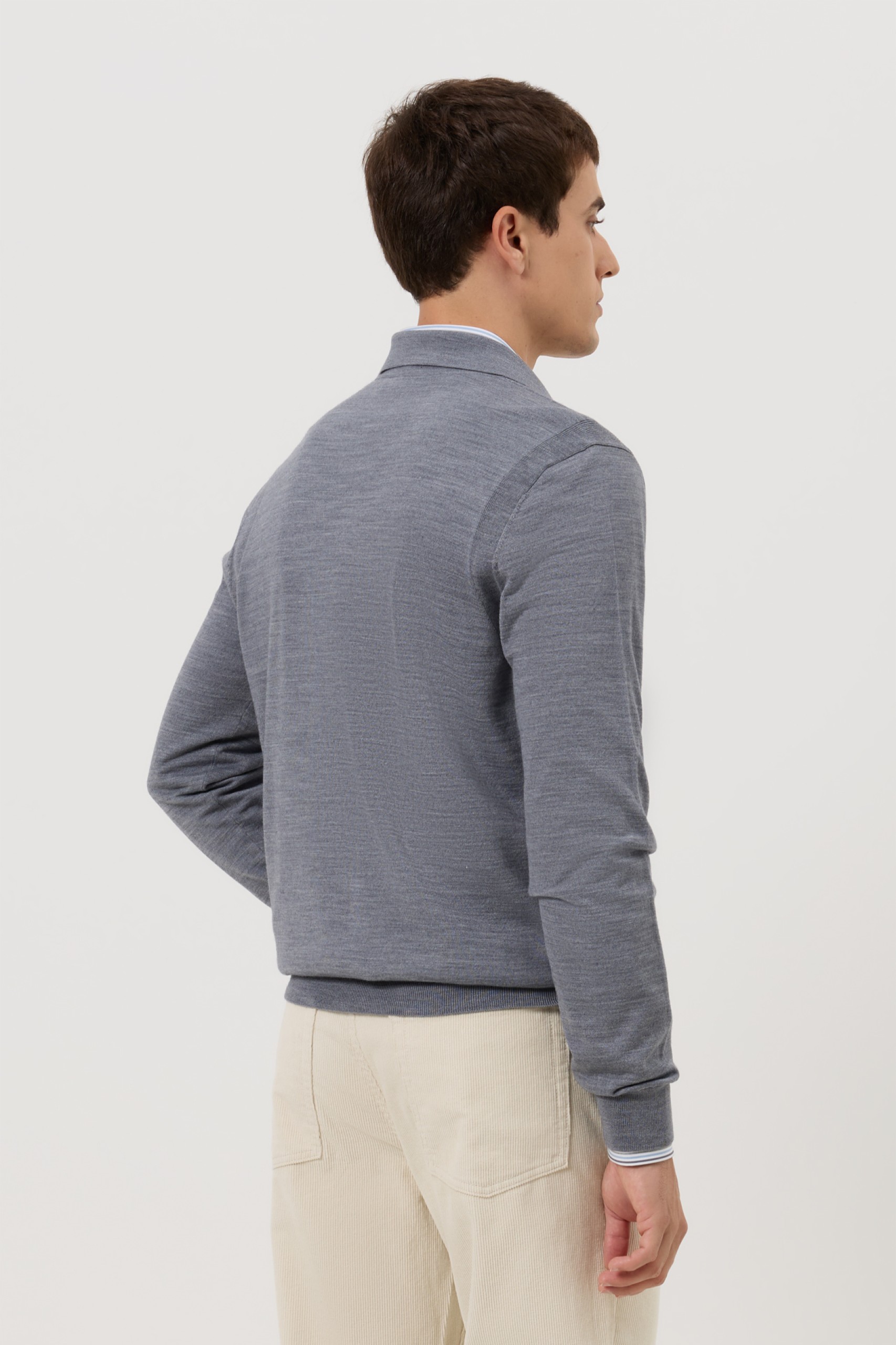 Polo de punto de lana merino