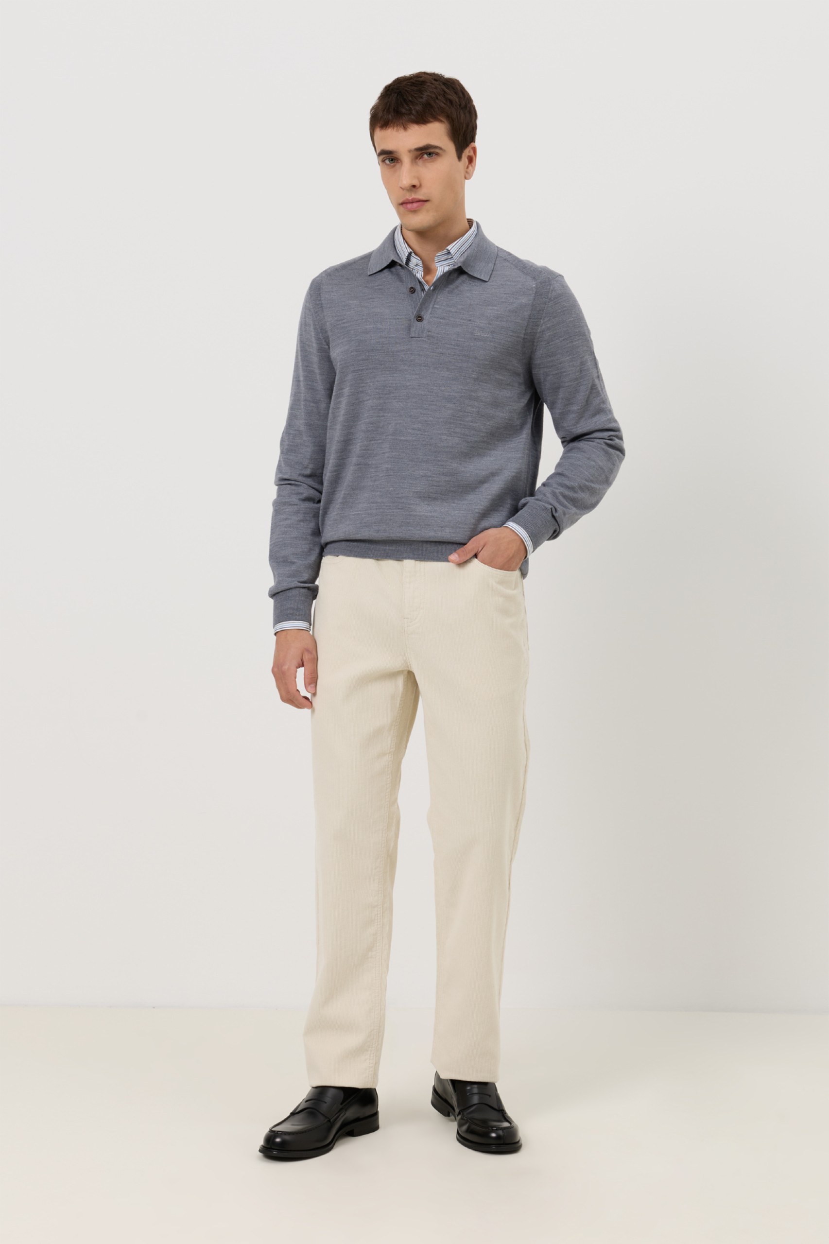 Polo de punto de lana merino