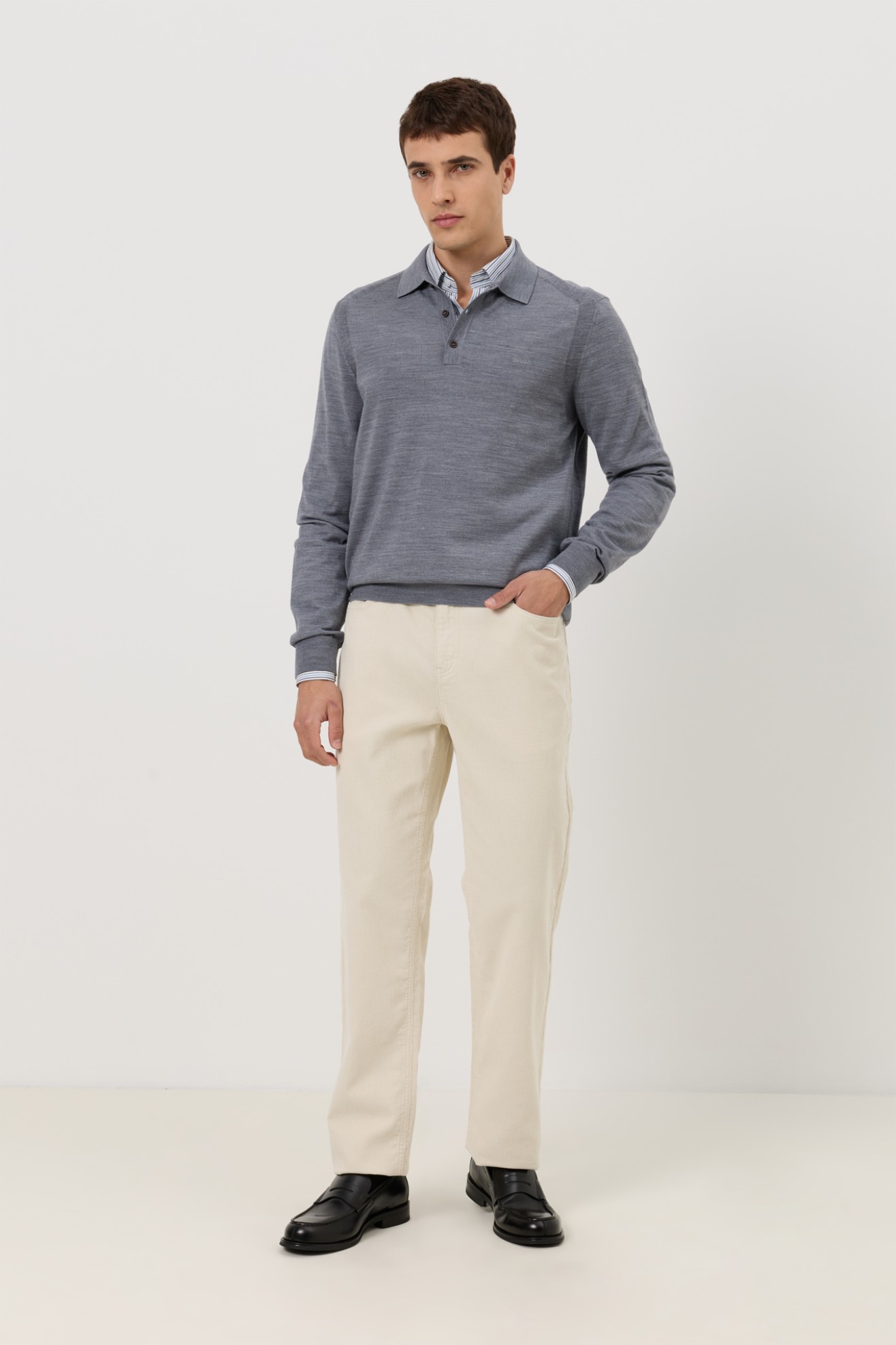 Polo regular fit em l�