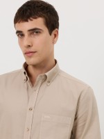 Camisa regular fit em algod�o