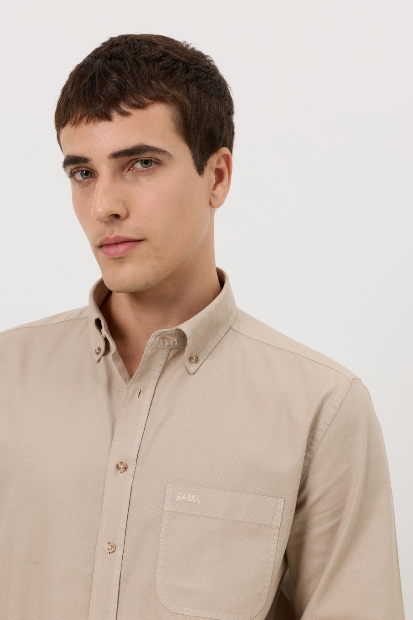 Camisa regular fit em algod�o