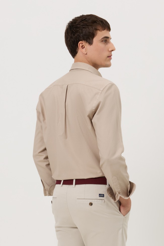 Camisa regular fit em algod�o