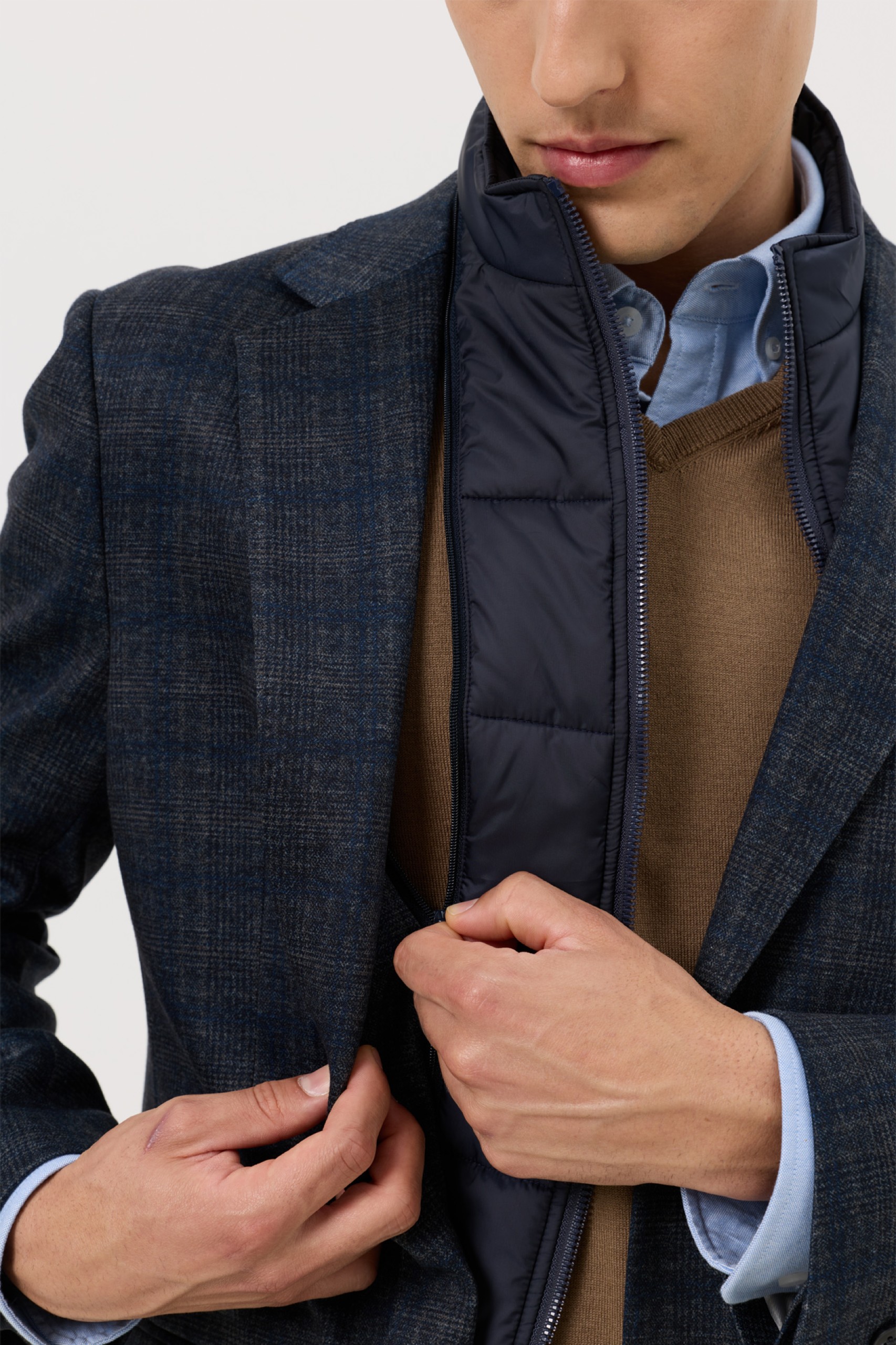 Blazer de corte ajustado con chaleco