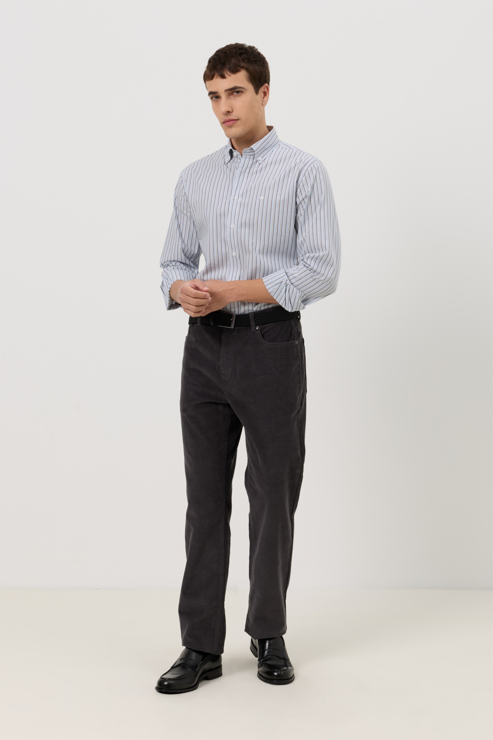 Camisa a rayas slim fit