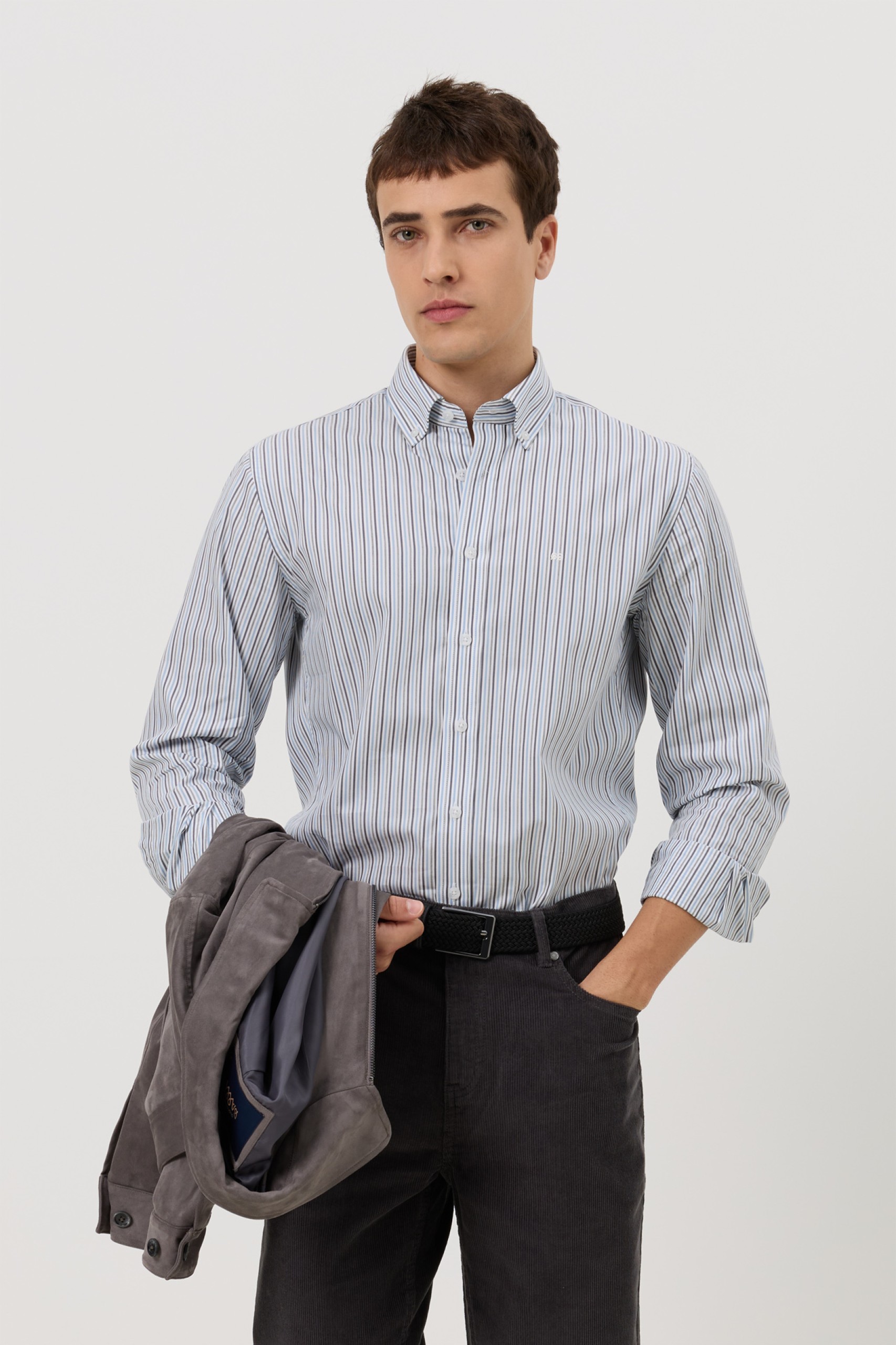 Camisa a rayas slim fit