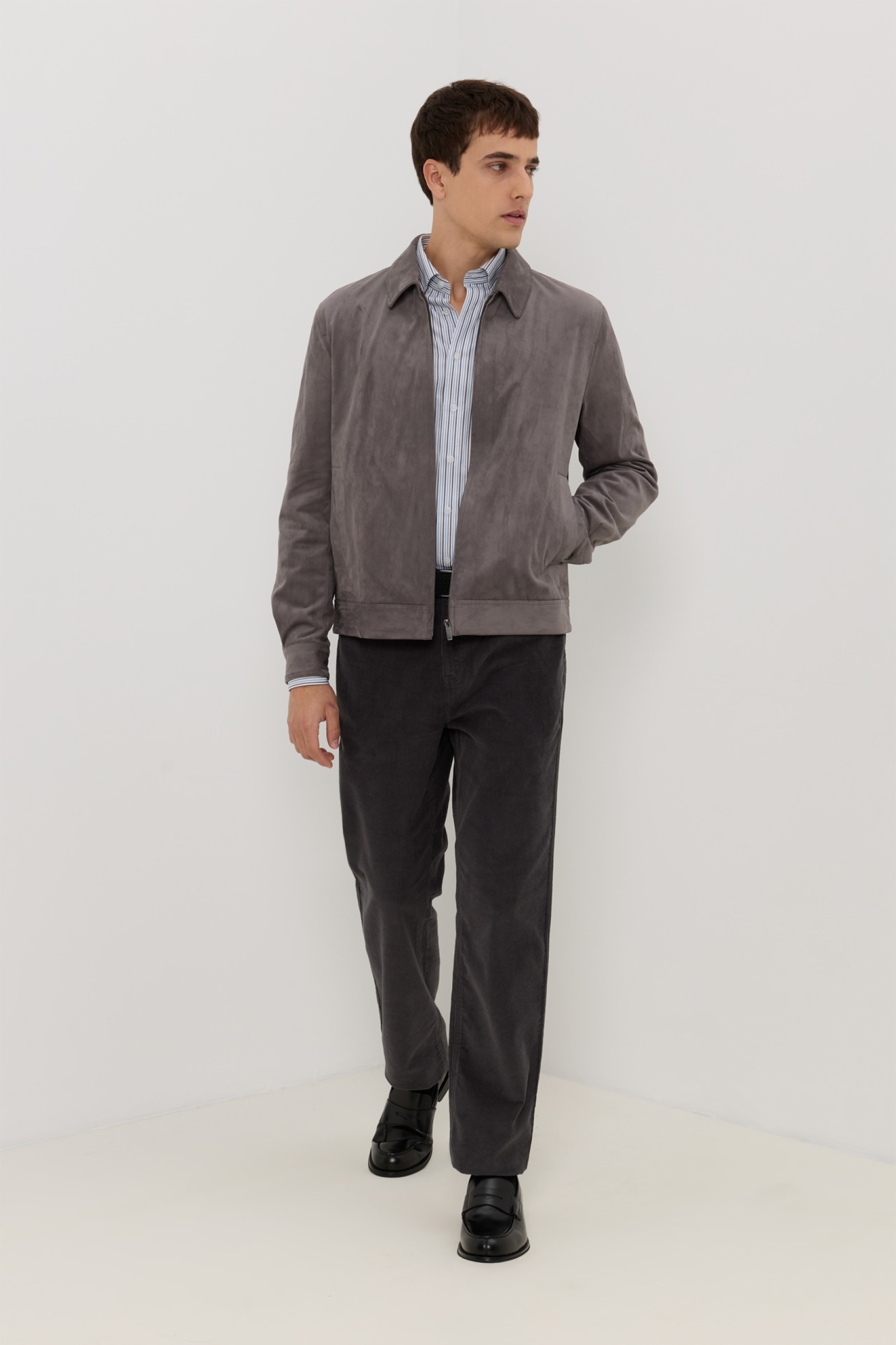 Chaqueta con efecto ante