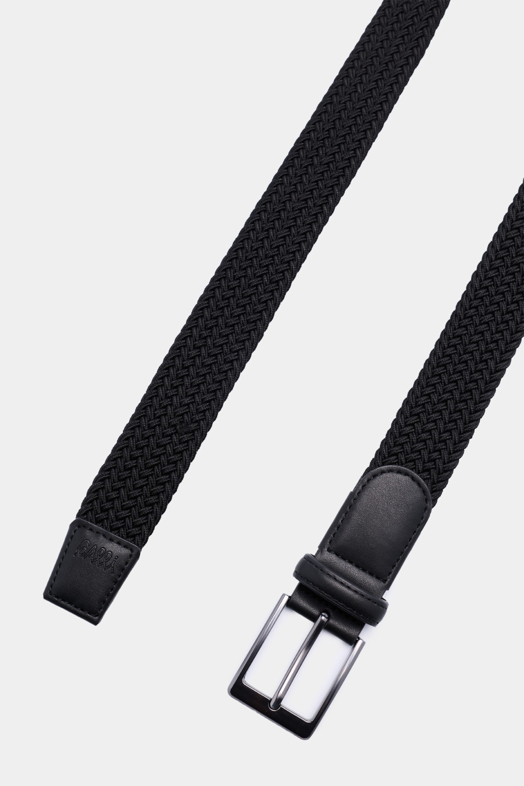 Cinturón trenzado con hebilla rectangular