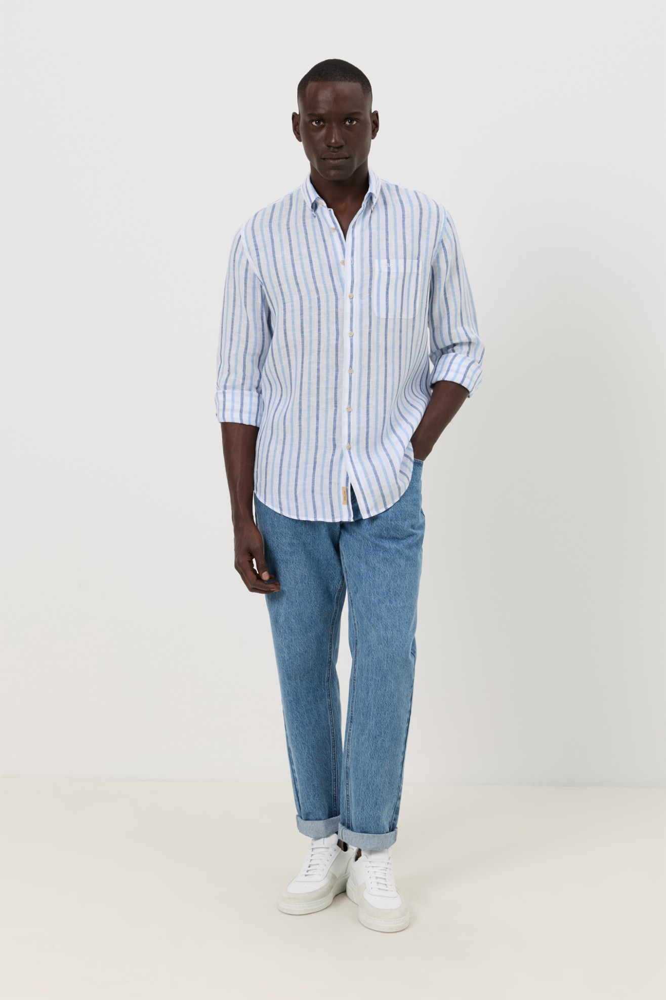 Camisa em linho regular fit