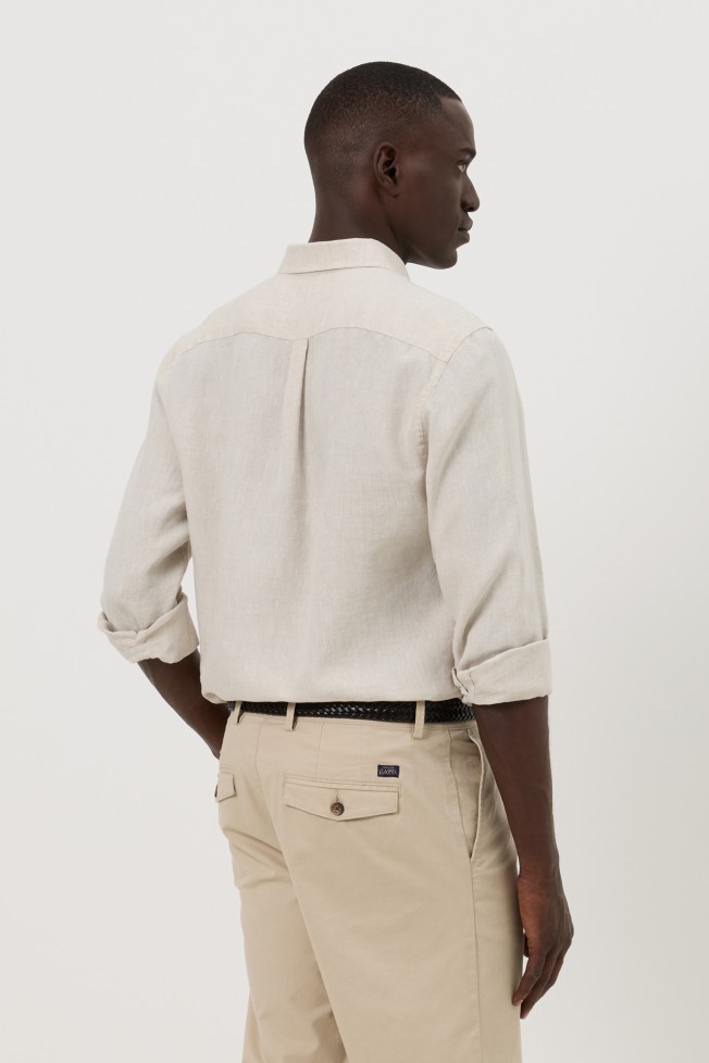 Camisa regular fit em linho