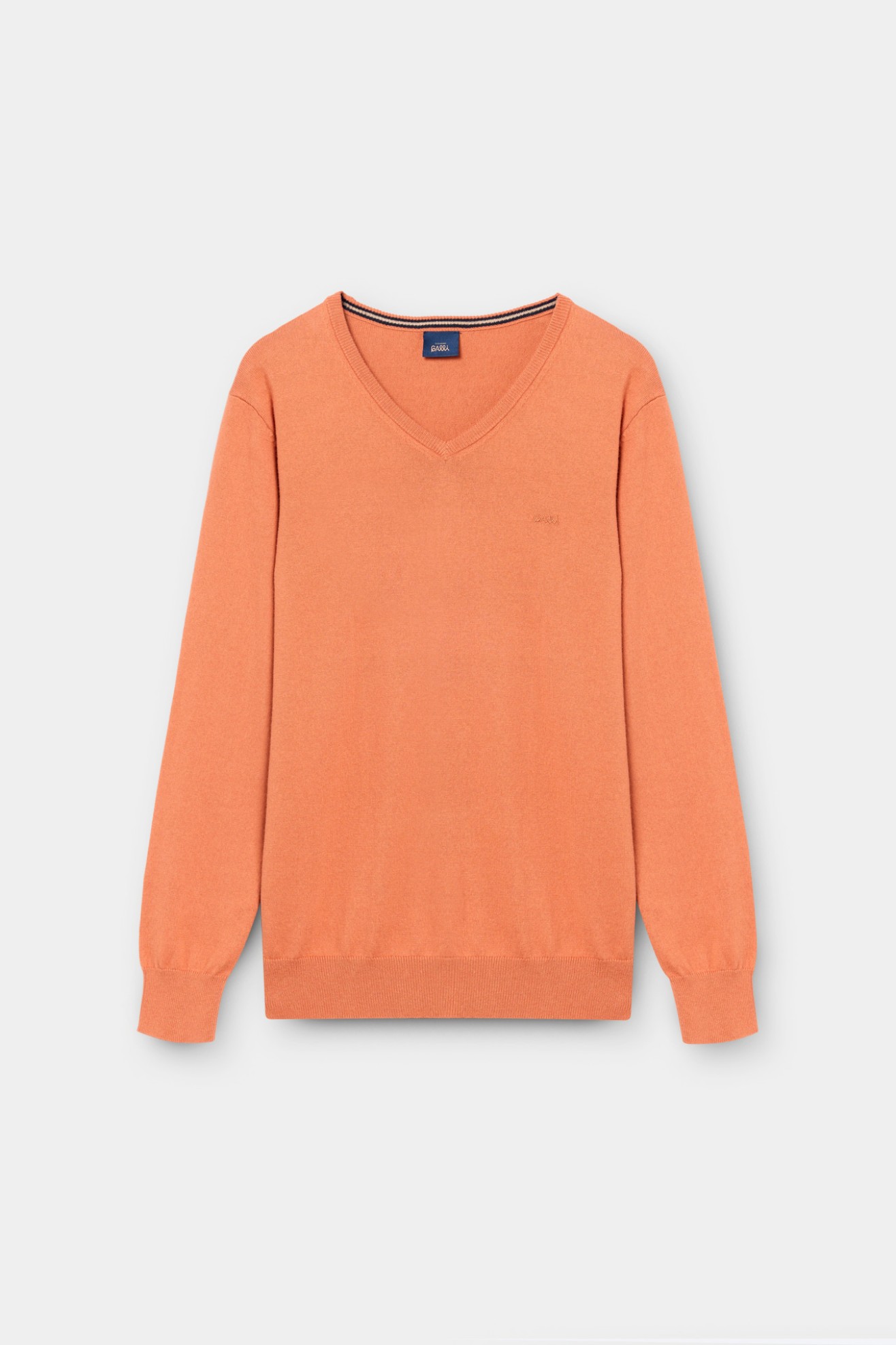 Camisola com decote em V laranja