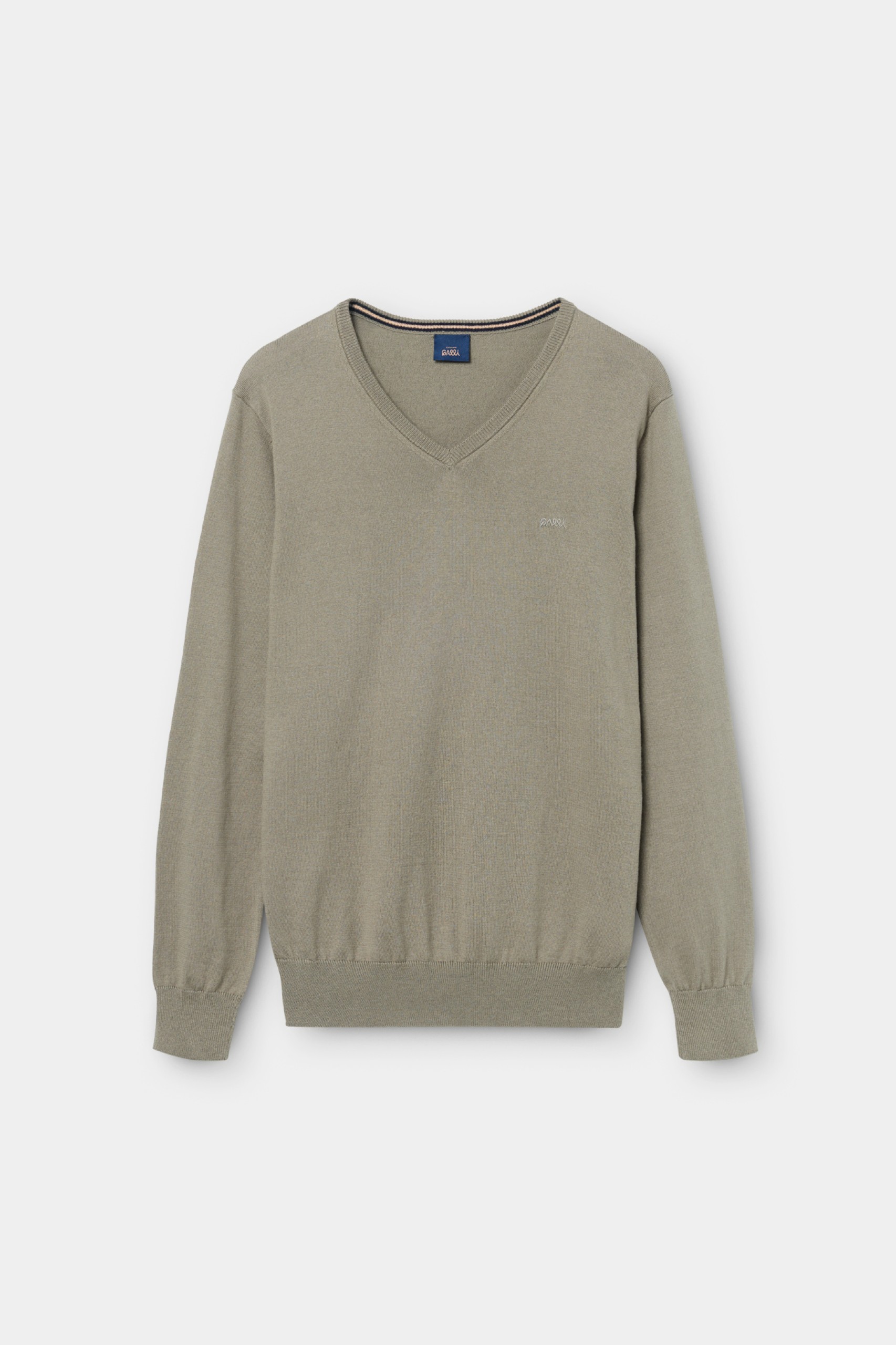 Jersey caqui con cuello en V