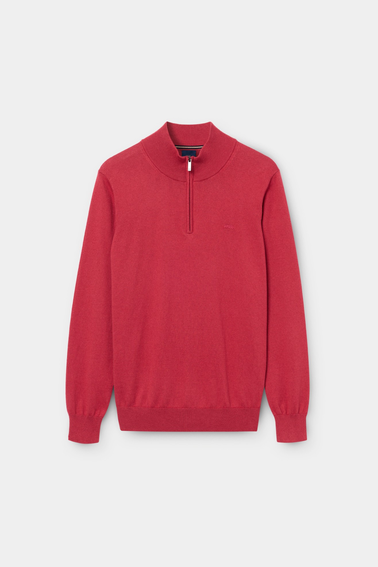 Camisola gola alta vermelha com fecho