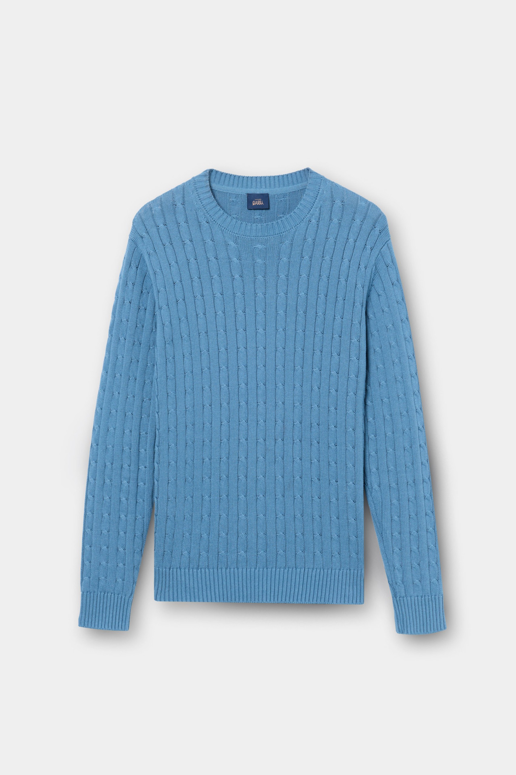 Jersey de punto azul grisáceo