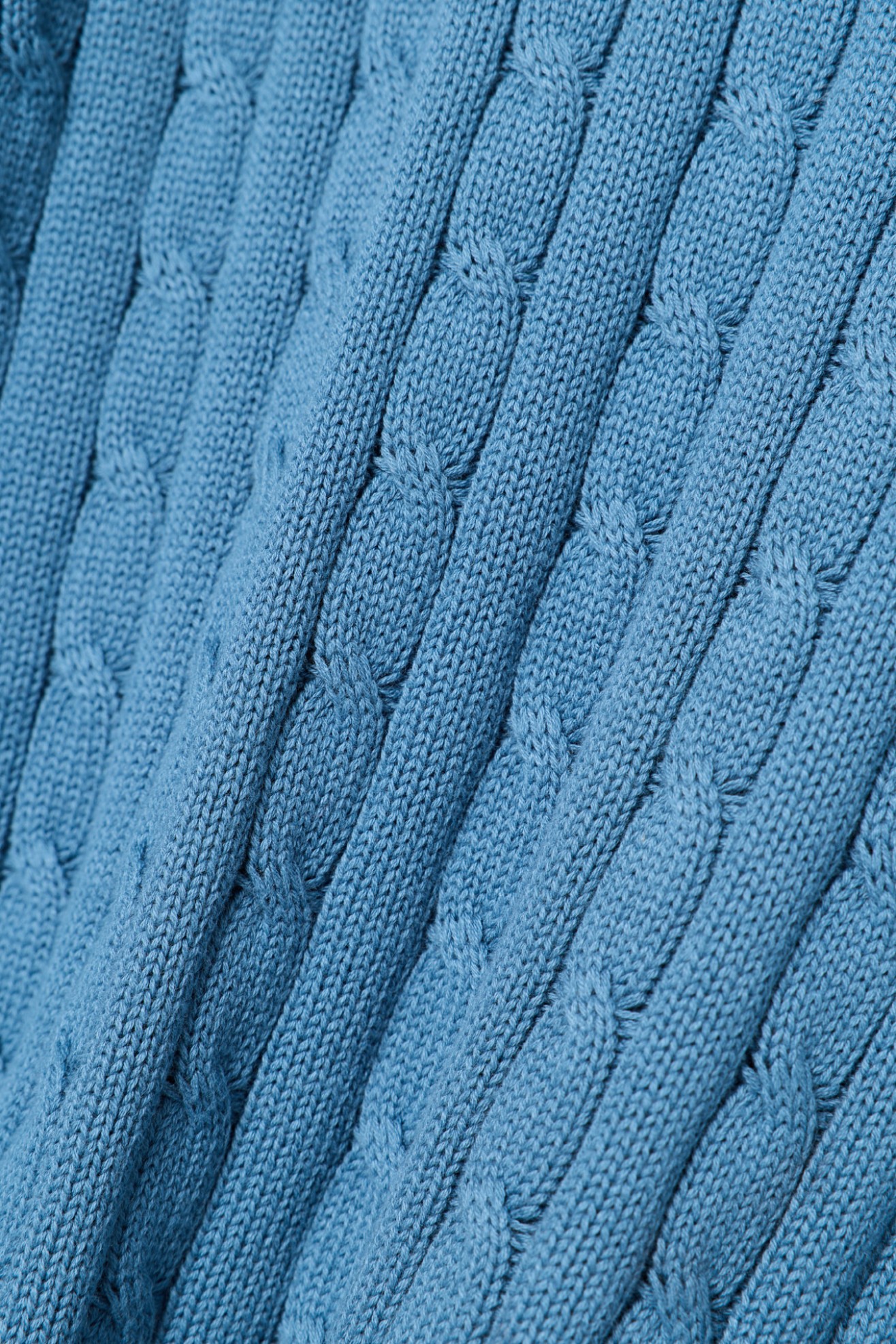 Camisola de malha tricotada azul acizentado