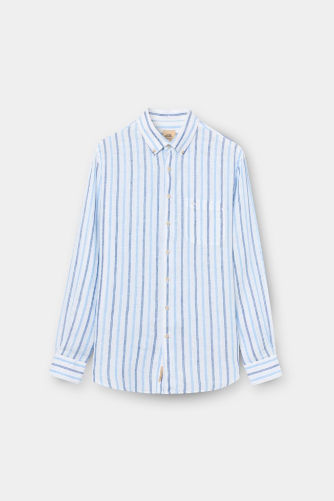 Camisa em linho regular fit Camisa em linho regular fit