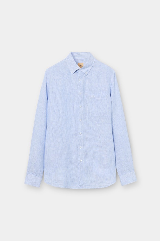 Camisa regular fit em linho