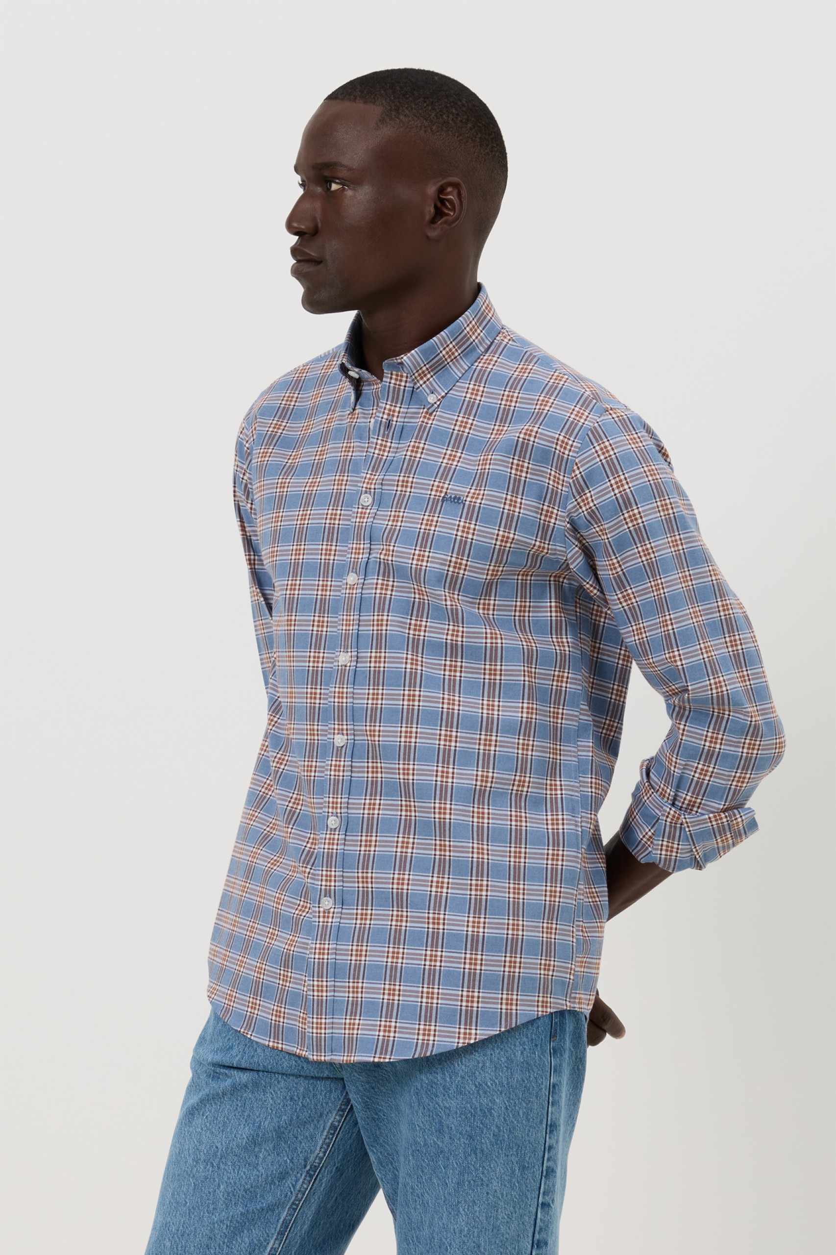 Camisa a cuadros de corte regular