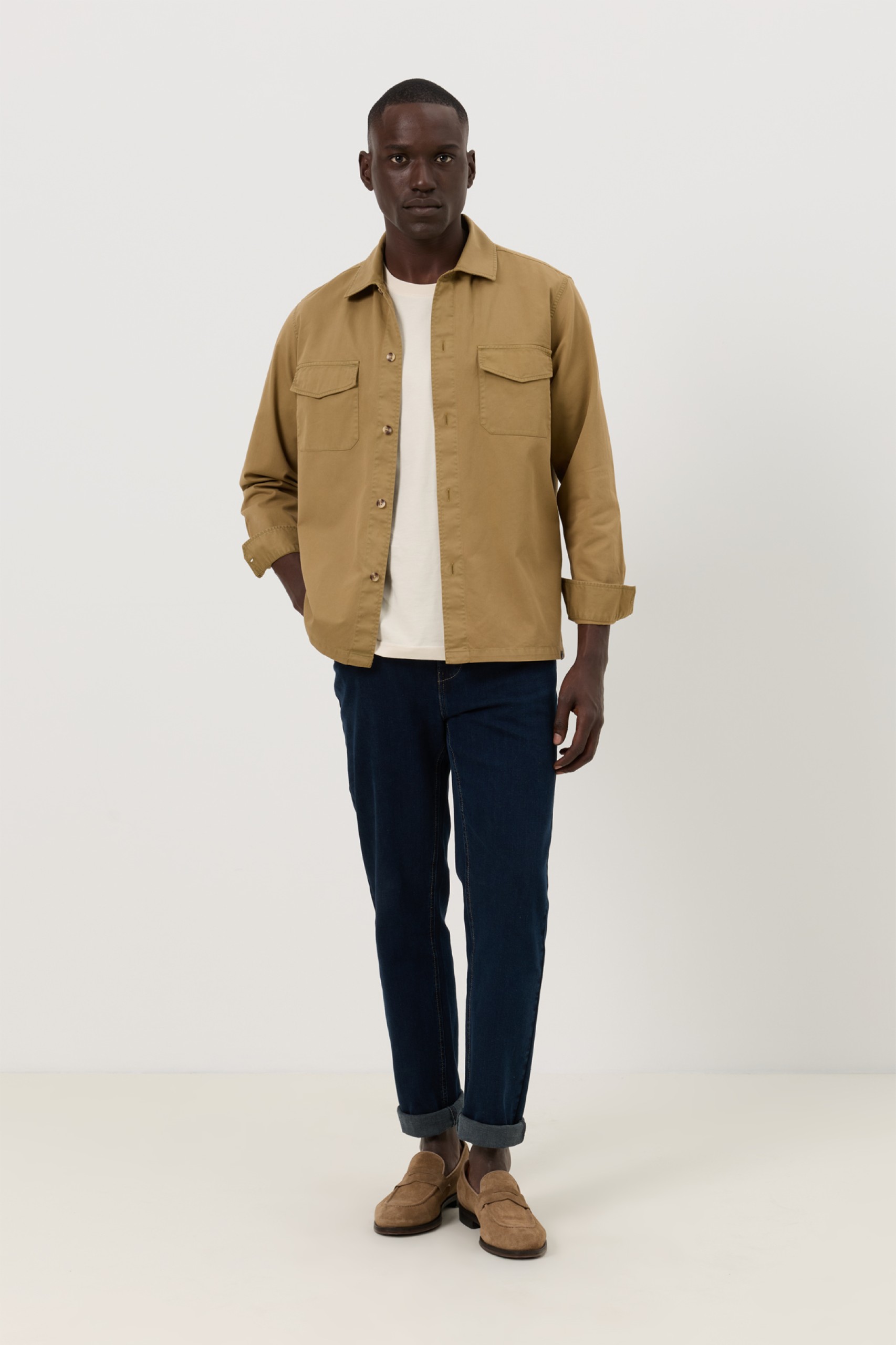 Overshirt em algodão