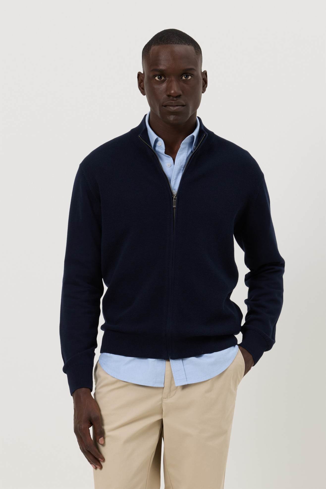 Chaqueta de punto tricotada