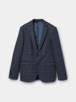 Blazer slim fit a cuadros grandes