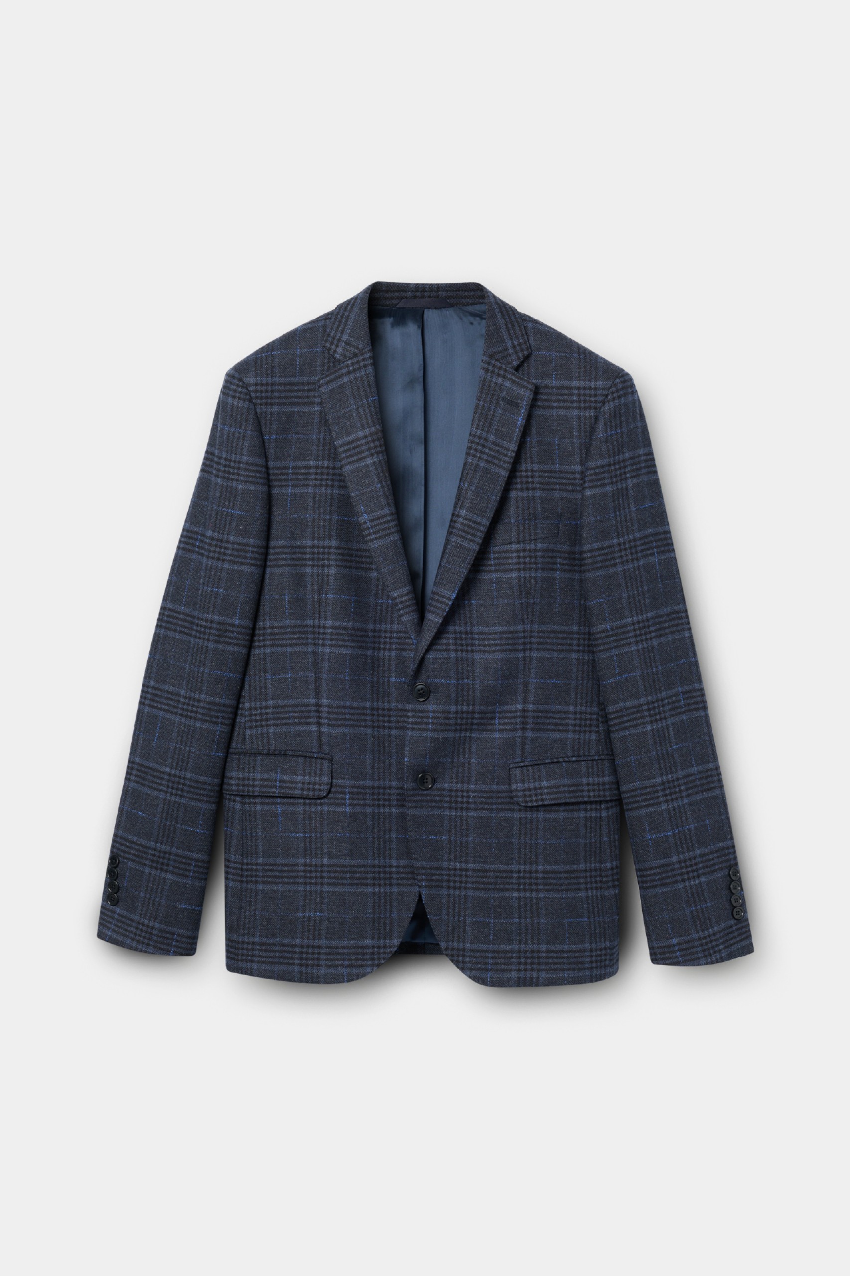 Blazer slim fit a cuadros grandes
