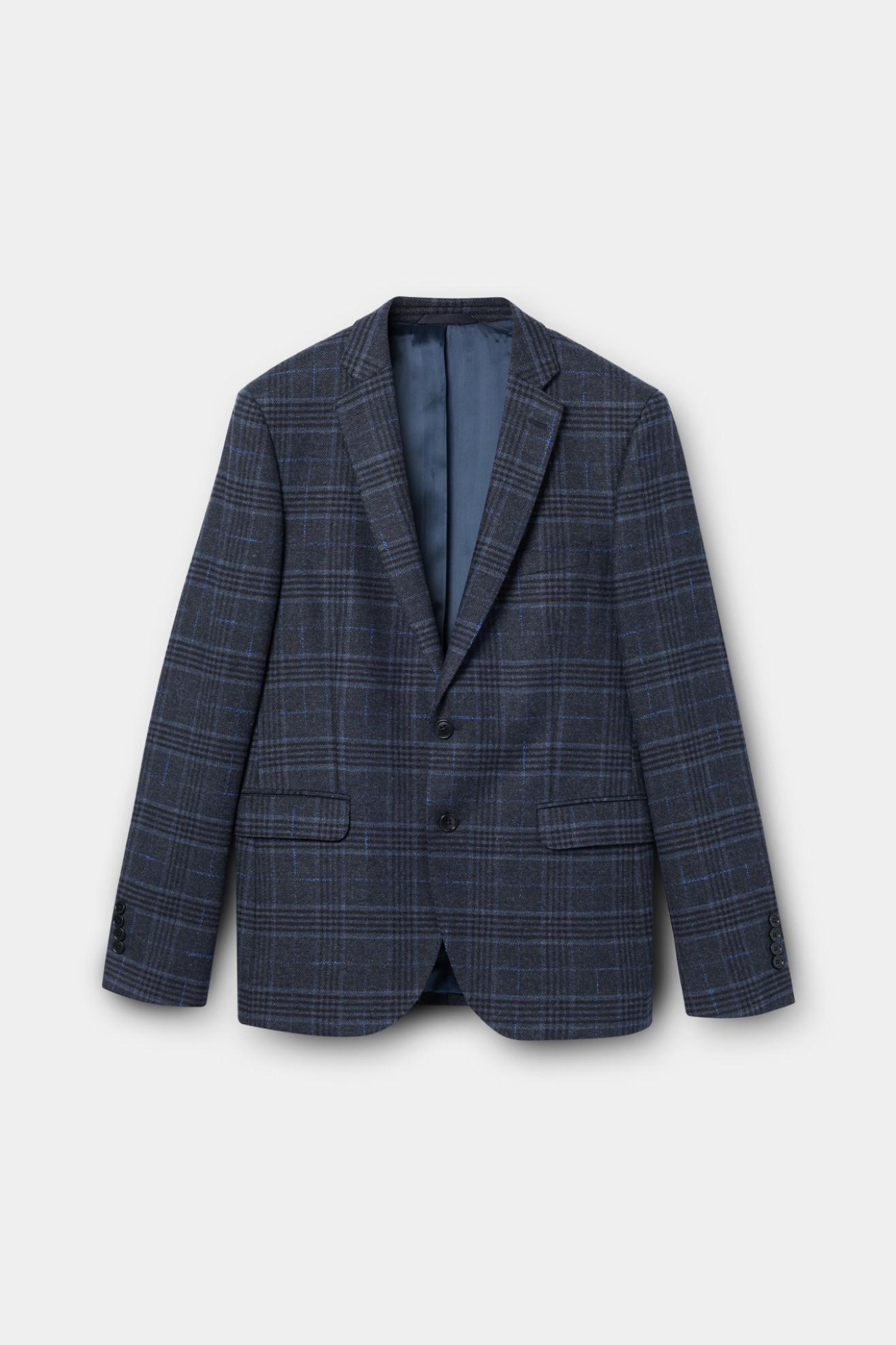 Blazer slim fit a cuadros grandes