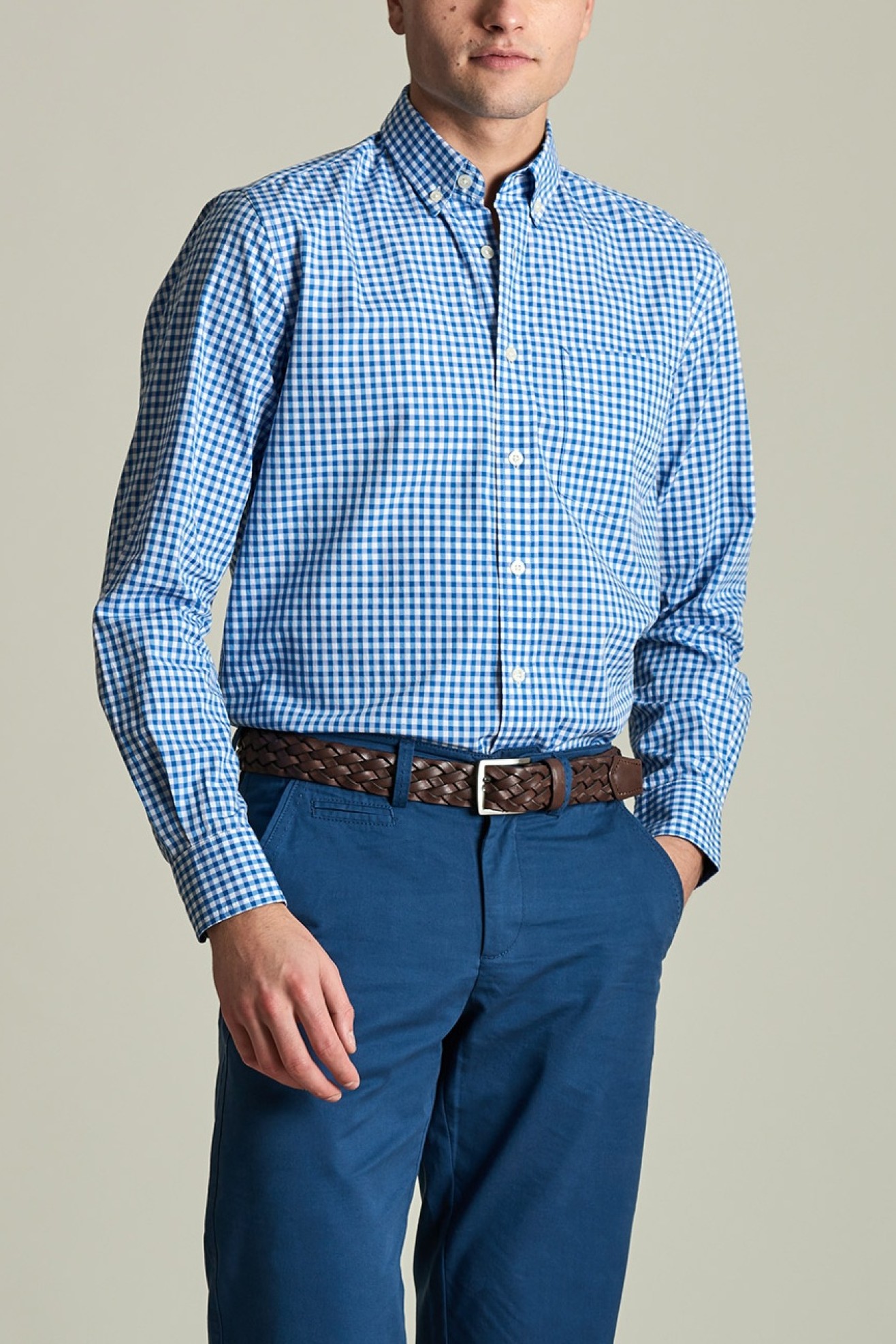Camisa regular fit a cuadros