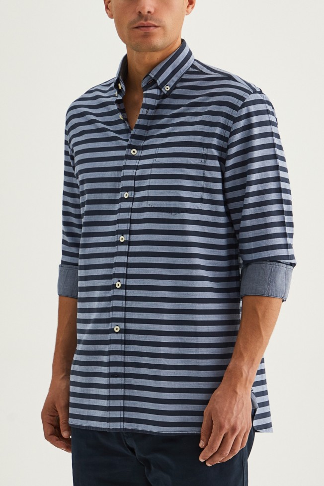 Camisa riscas regular fit