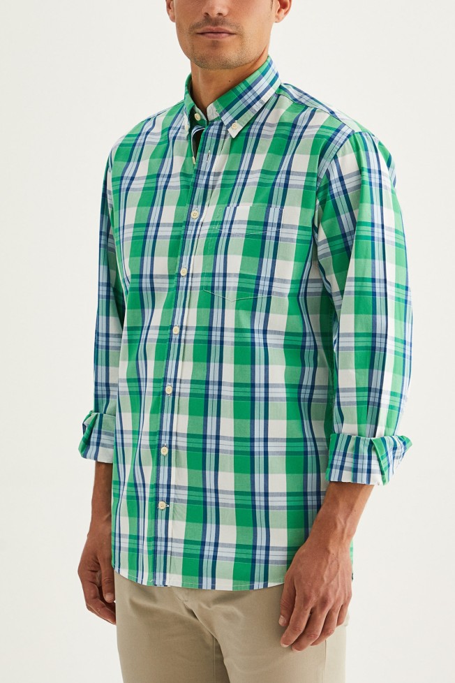 Camisa a cuadros de corte regular