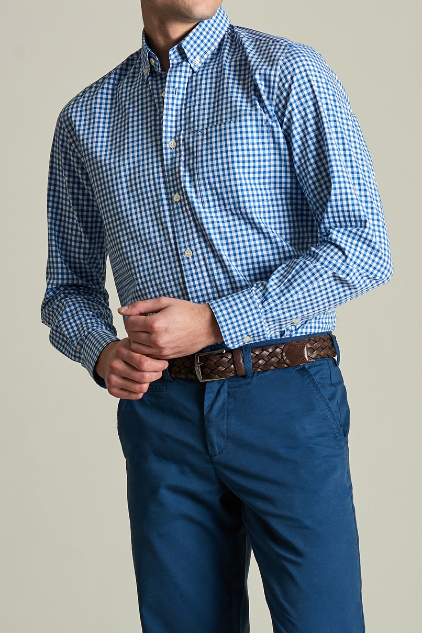 Camisa regular fit a cuadros