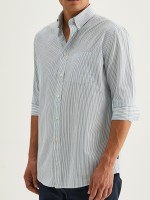 Camisa �s riscas regular fit