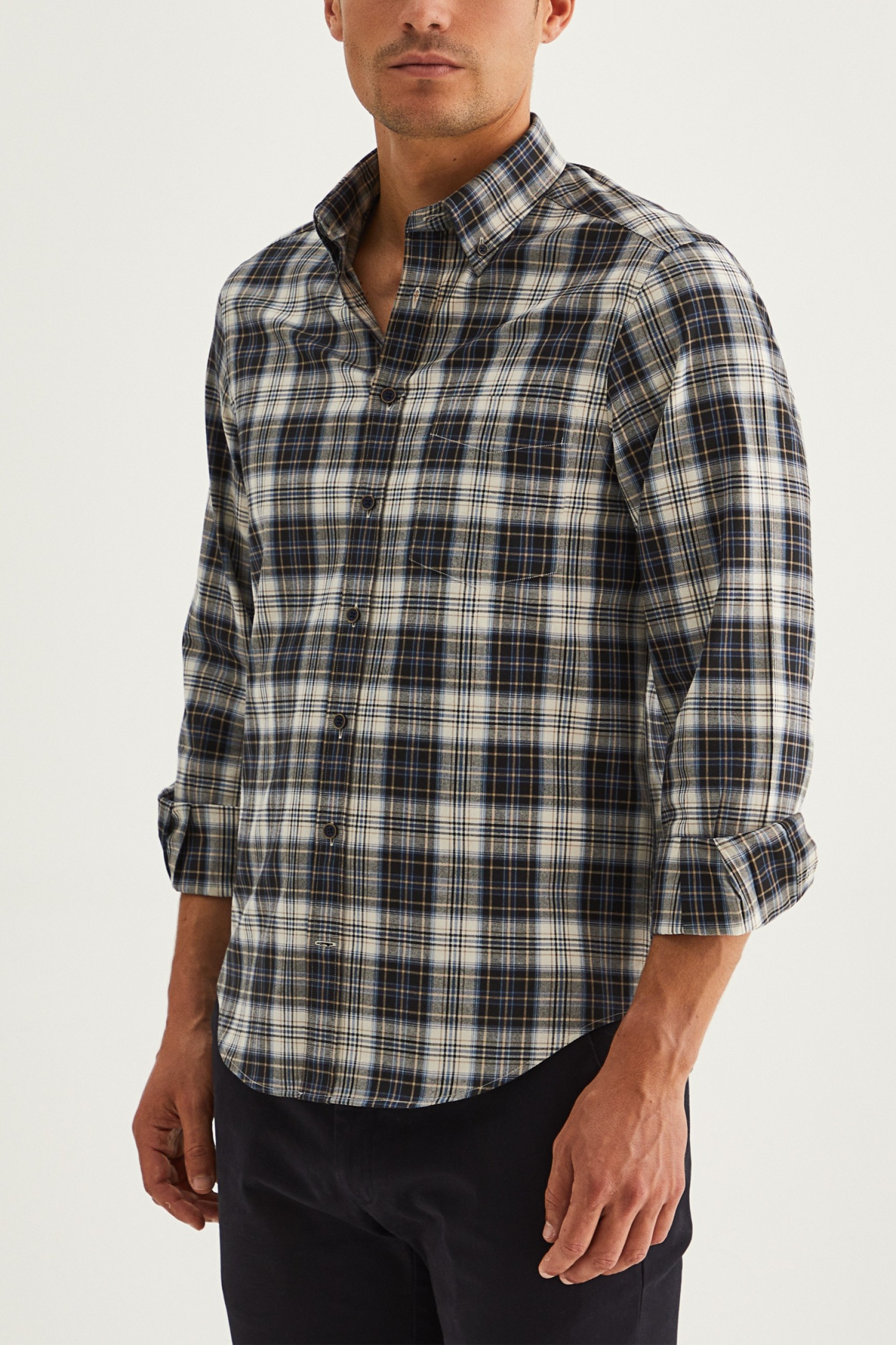 Camisa regular fit a cuadros