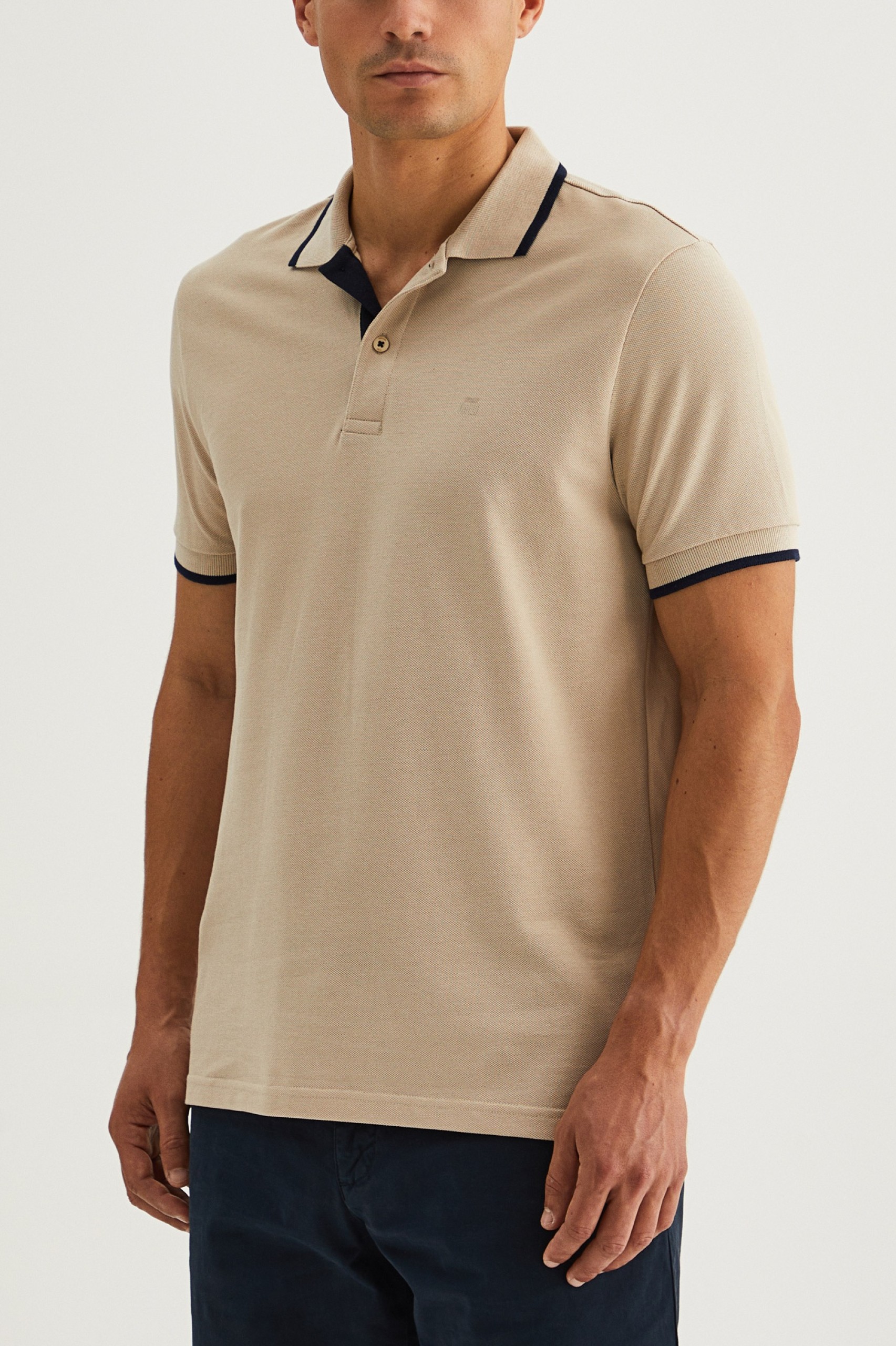 Polo piqué 100% algodão