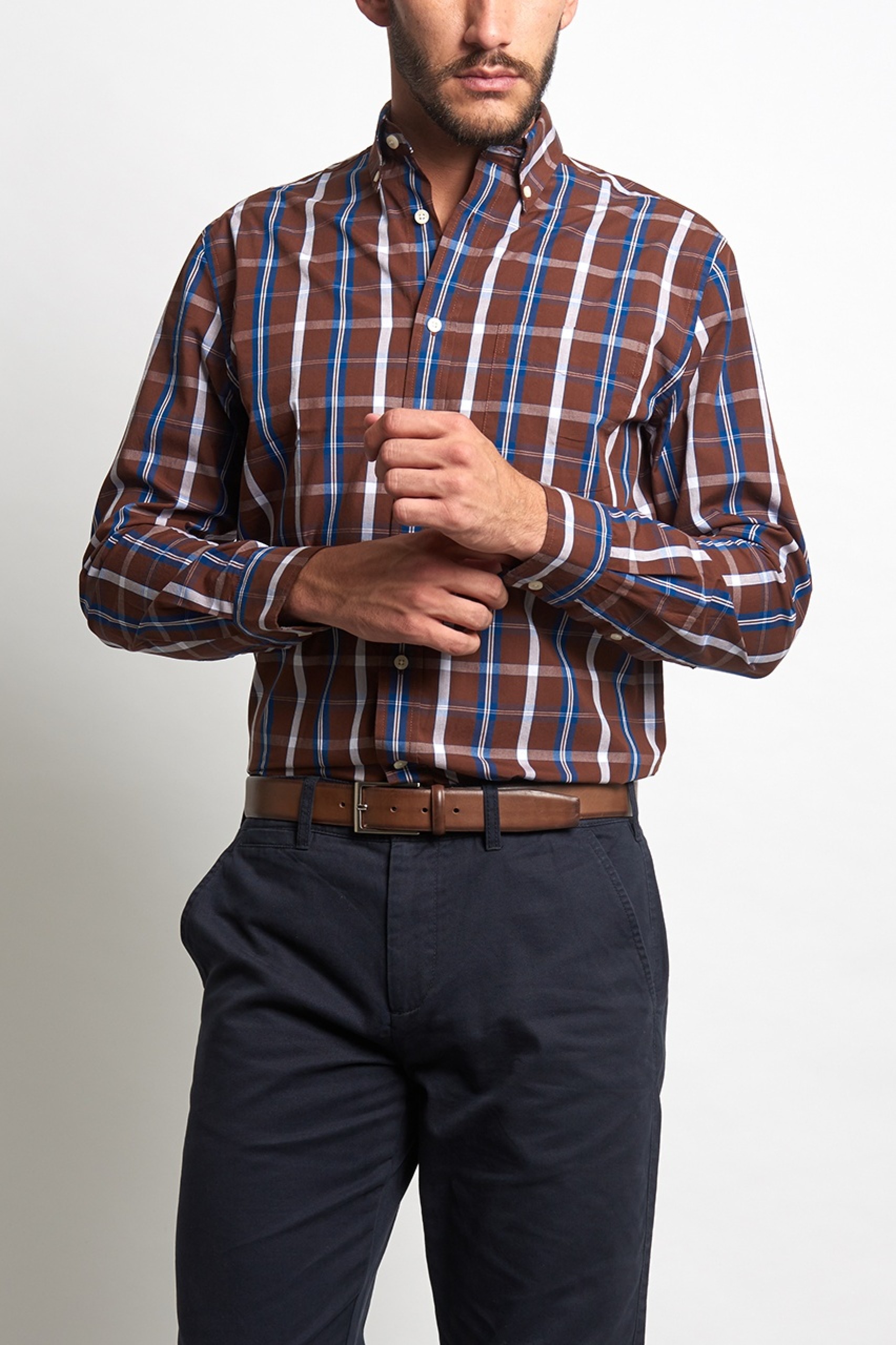Camisa regular fit a cuadros