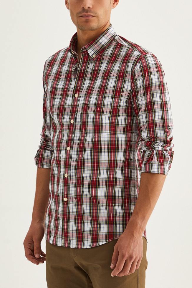 Camisa xadrez slim fit