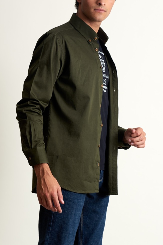 Camisa de algodão slim fit Camisa de algodão slim fit