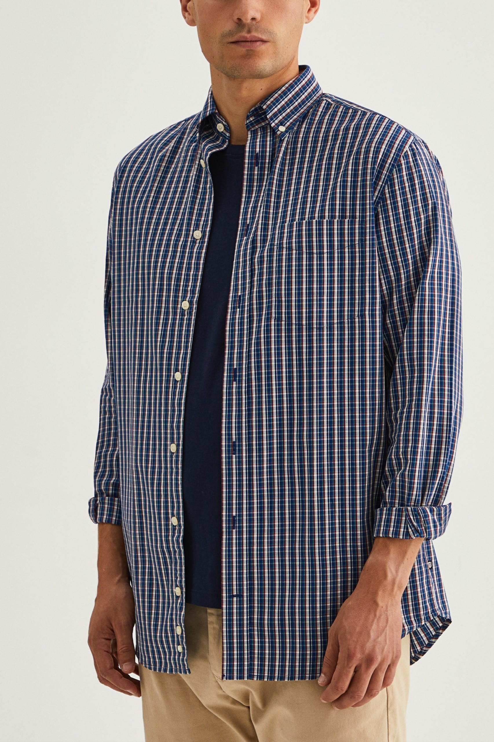 Camisa regular fit a cuadros