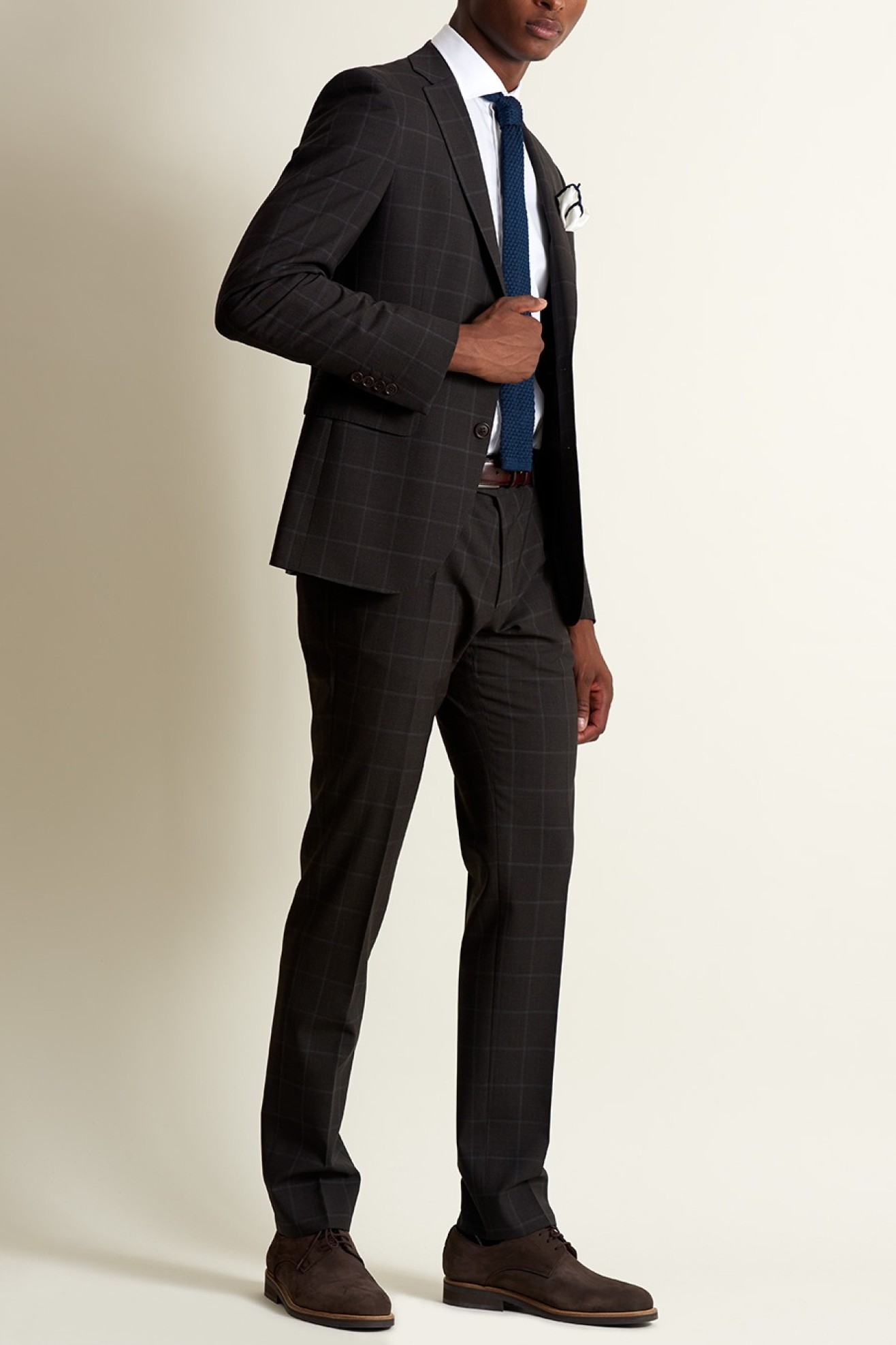 Traje slim fit a cuadros