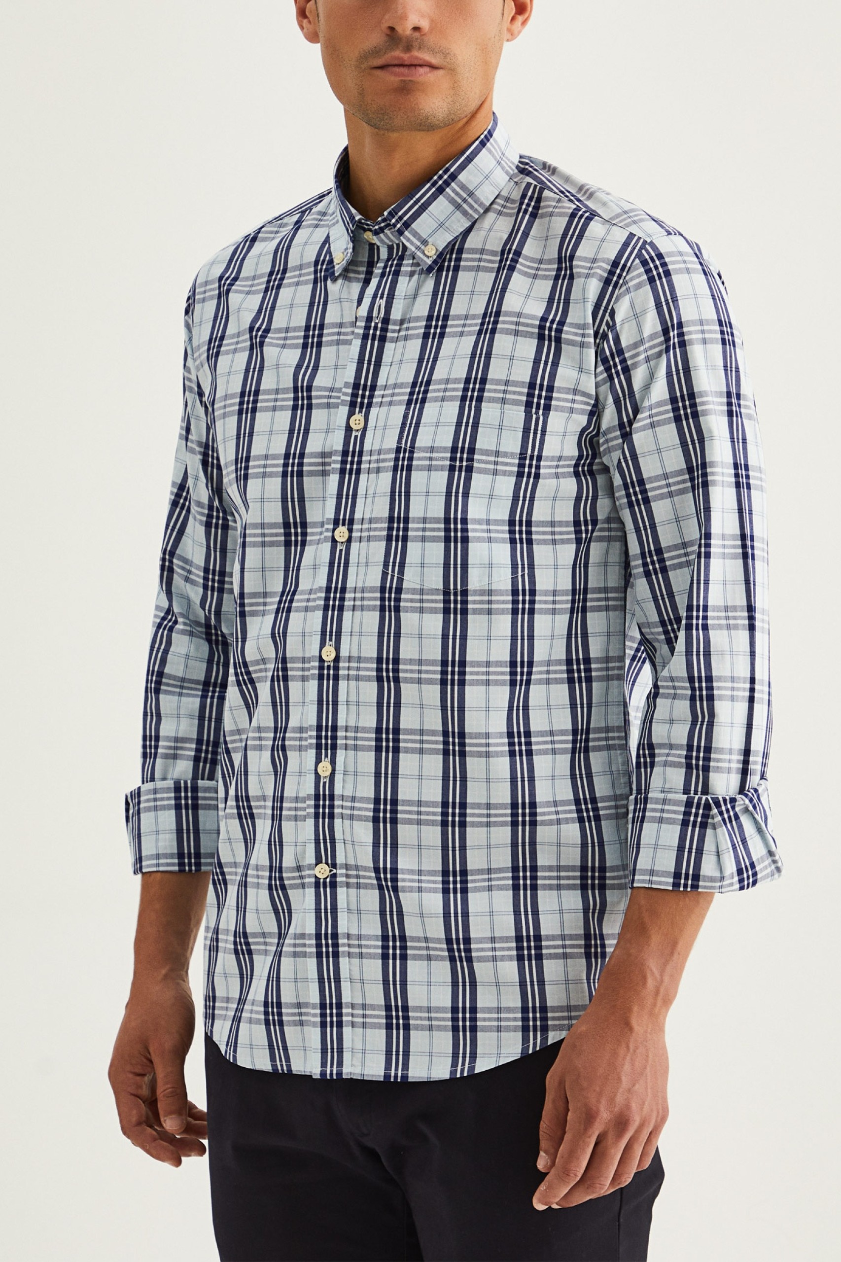 Camisa slim fit a cuadros