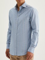 Camisa �s riscas slim fit