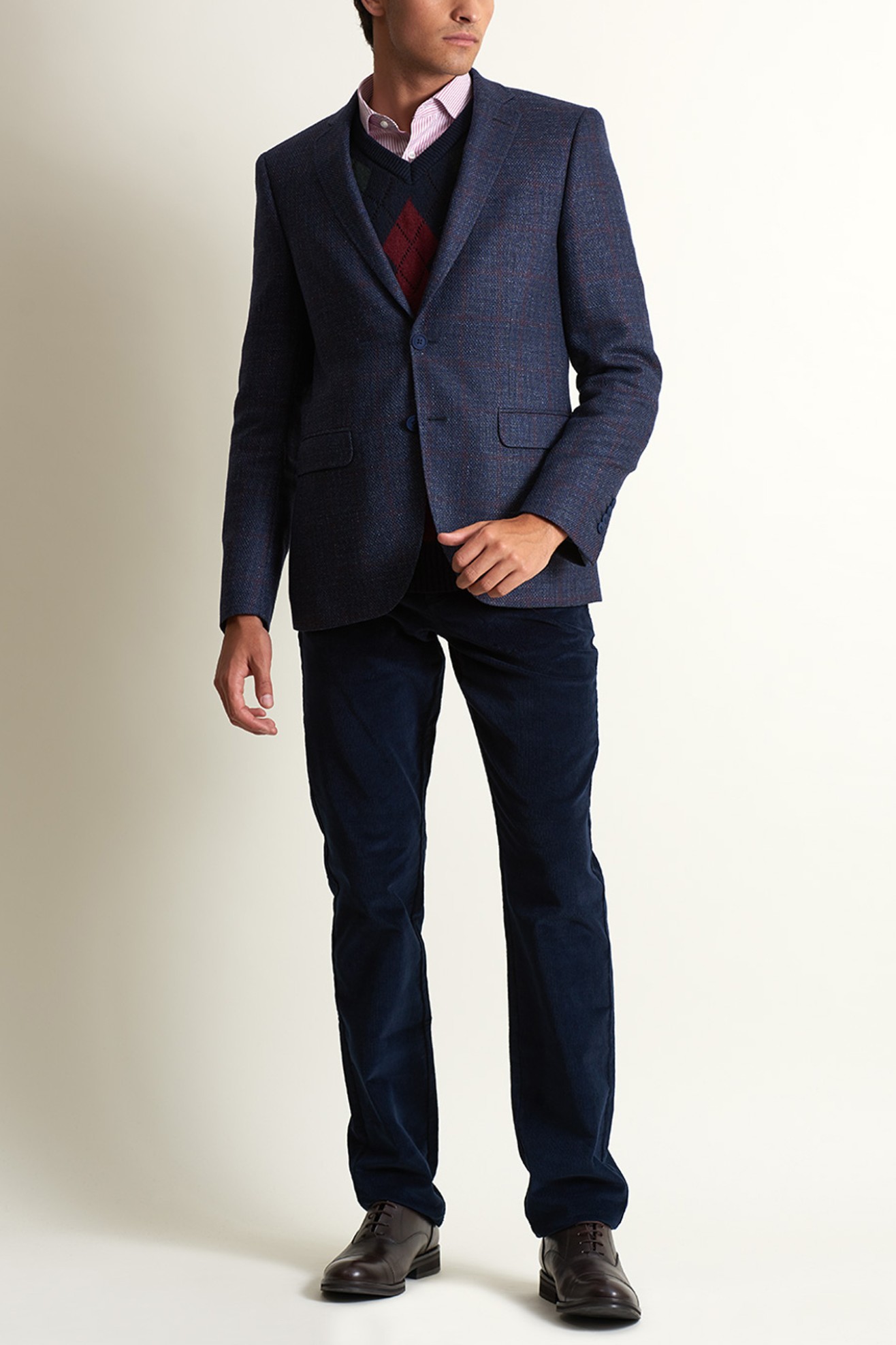 Blazer de cuadros slim fit 