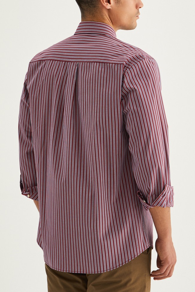 Camisa �s riscas regular fit