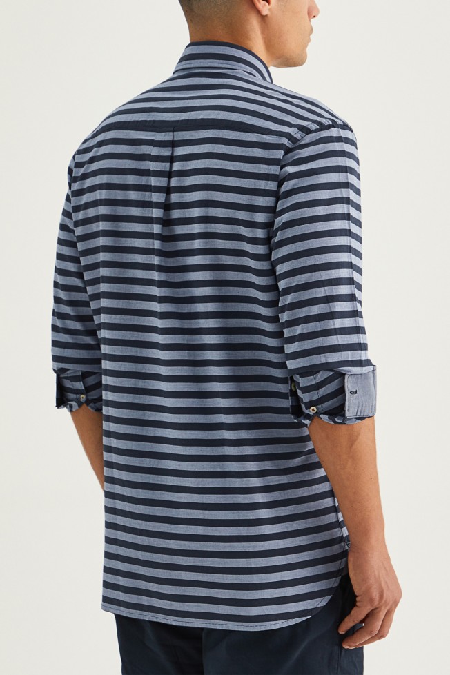 Camisa riscas regular fit