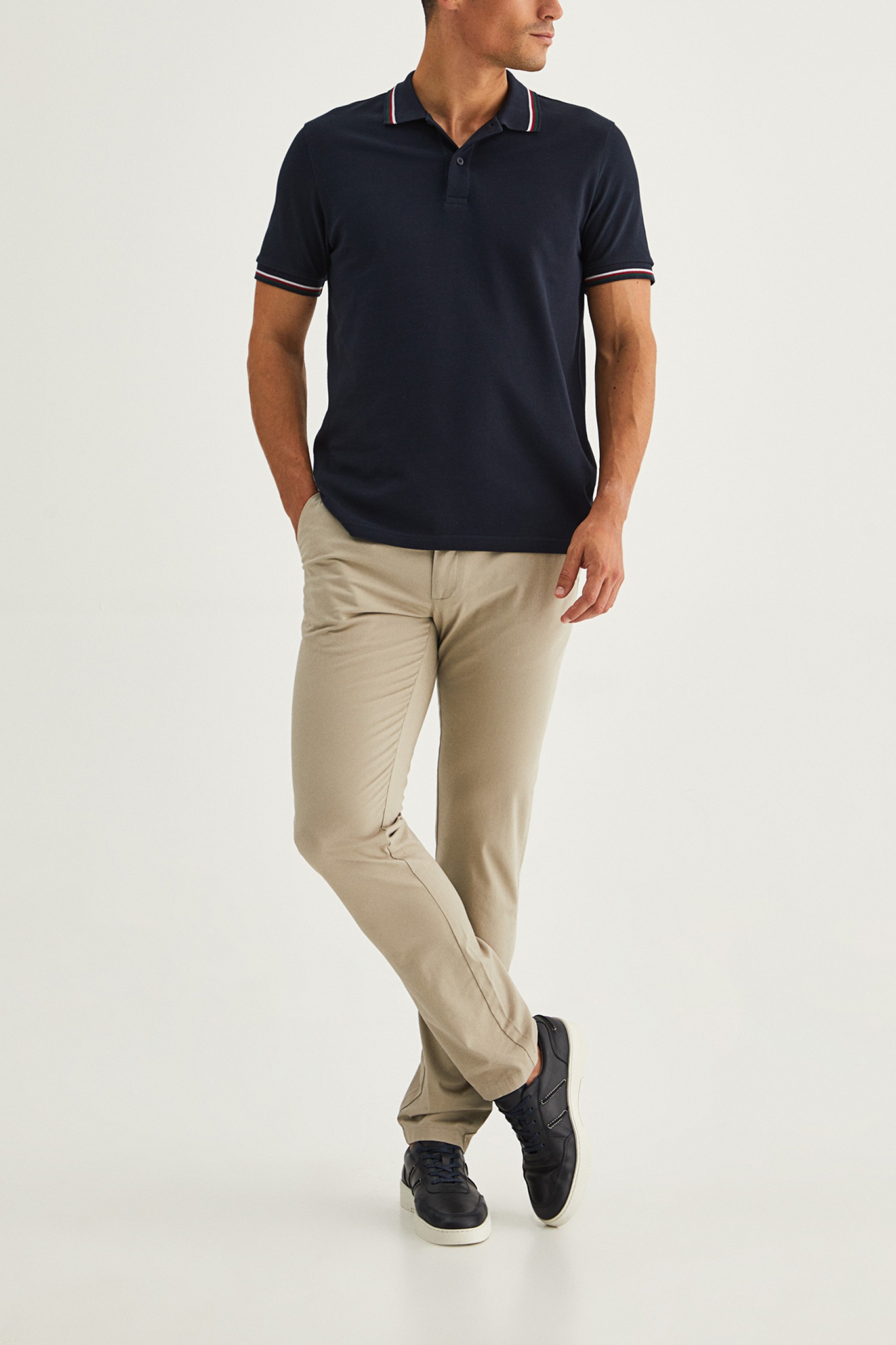 Polo piqué 100% algodão