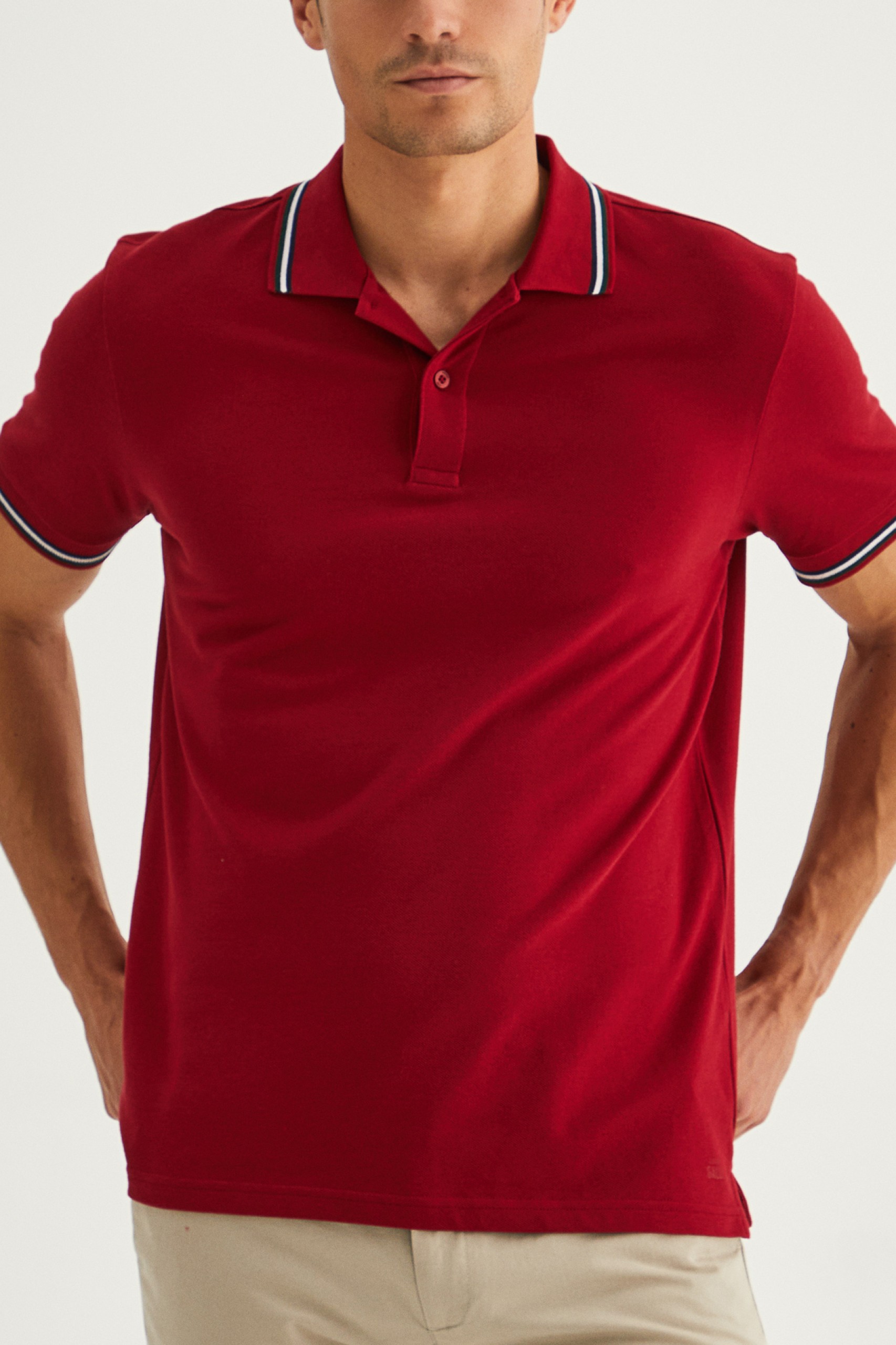 Polo piqué 100% algodão