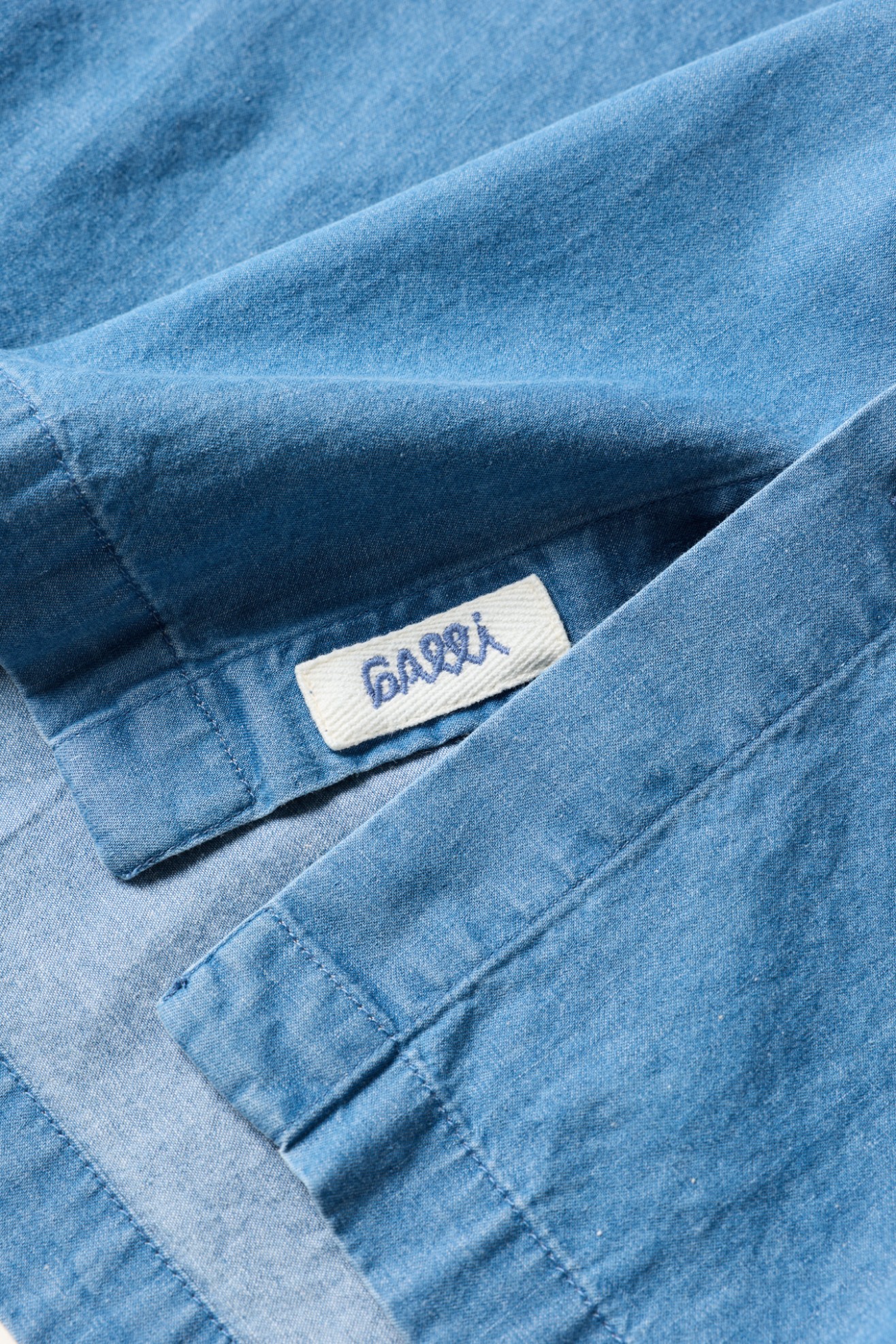 Camisa de ganga manga curta regular fit