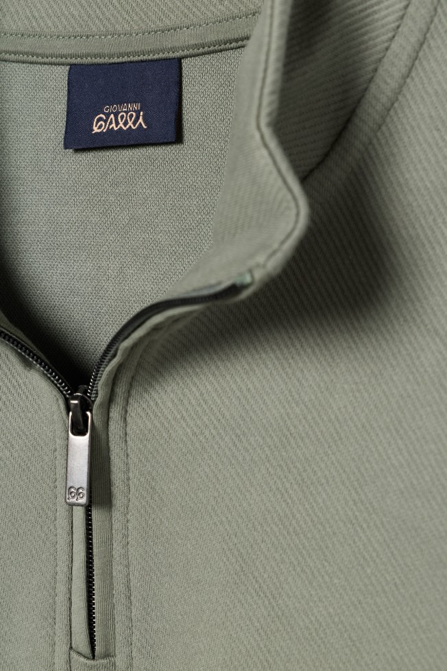 Camisola de malha com fecho